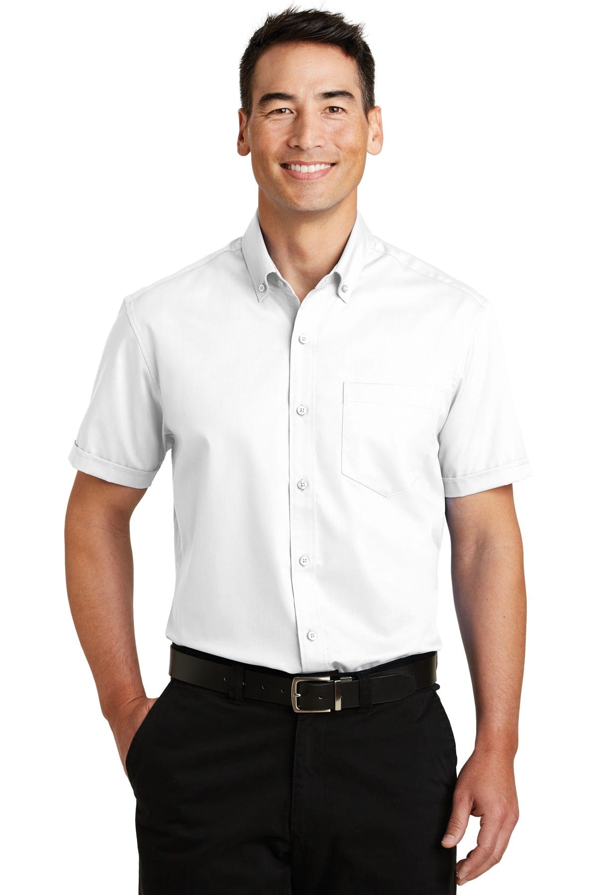 Port Authority Woven Shirts XS / White Port Authority ®  Short Sleeve SuperPro ™  Twill Shirt. S664