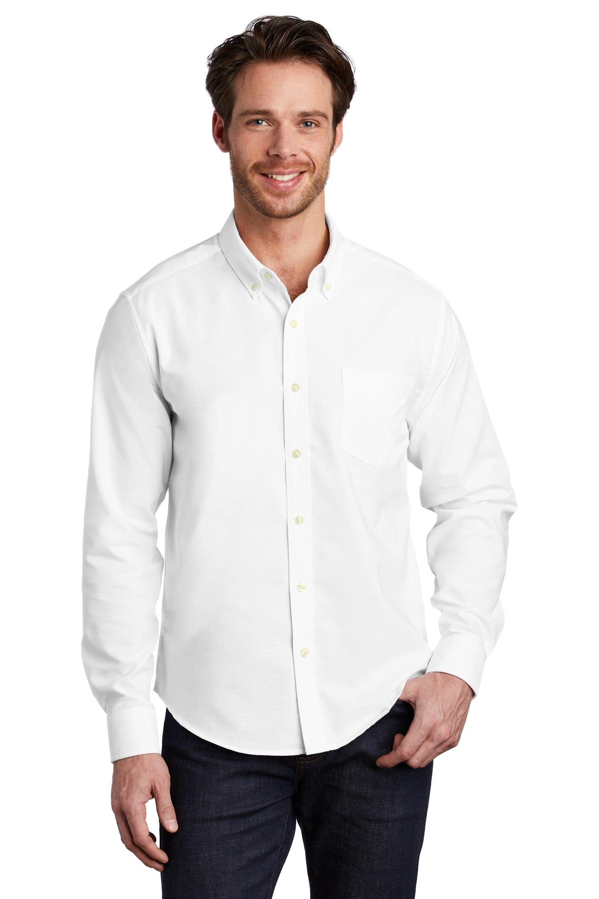 Port Authority Woven Shirts XS / White Port Authority  ®   Untucked Fit SuperPro  ™  Oxford  S651