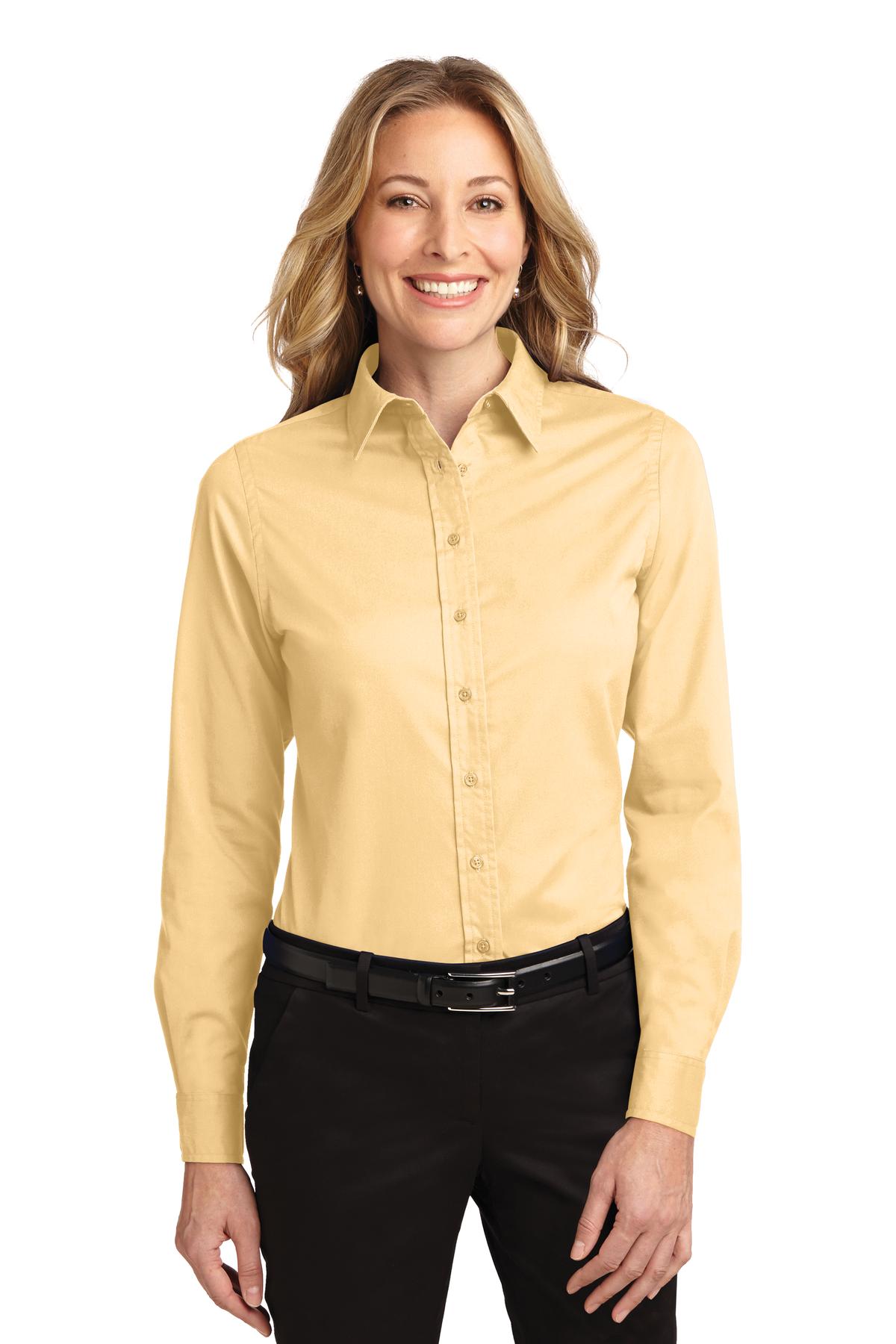 Port Authority Woven Shirts XS / Yellow Port Authority ®  Ladies Long Sleeve Easy Care Shirt.  L608