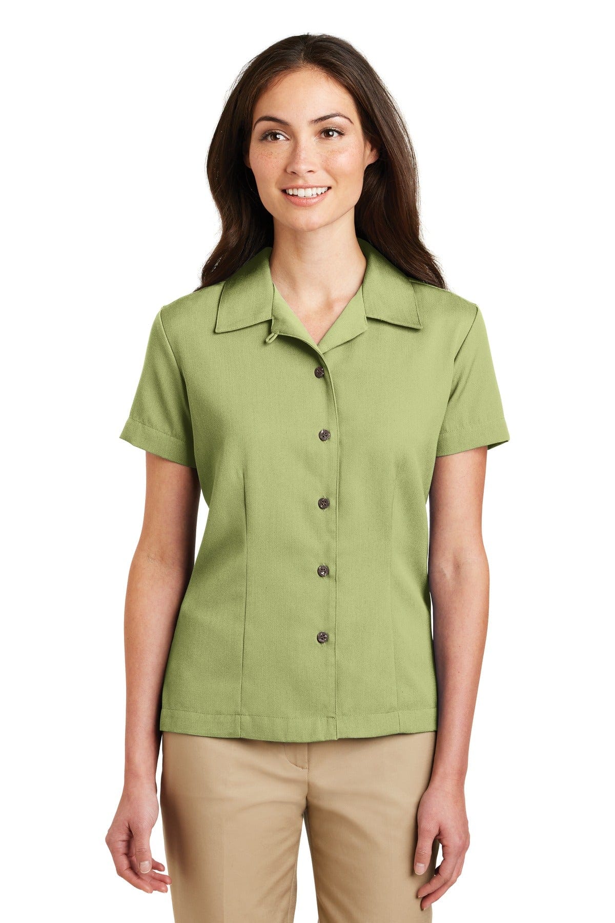 Port Authority Woven Shirts XXL / Celery DISCONTINUED  Port Authority ®  Ladies Easy Care Camp Shirt.  L535