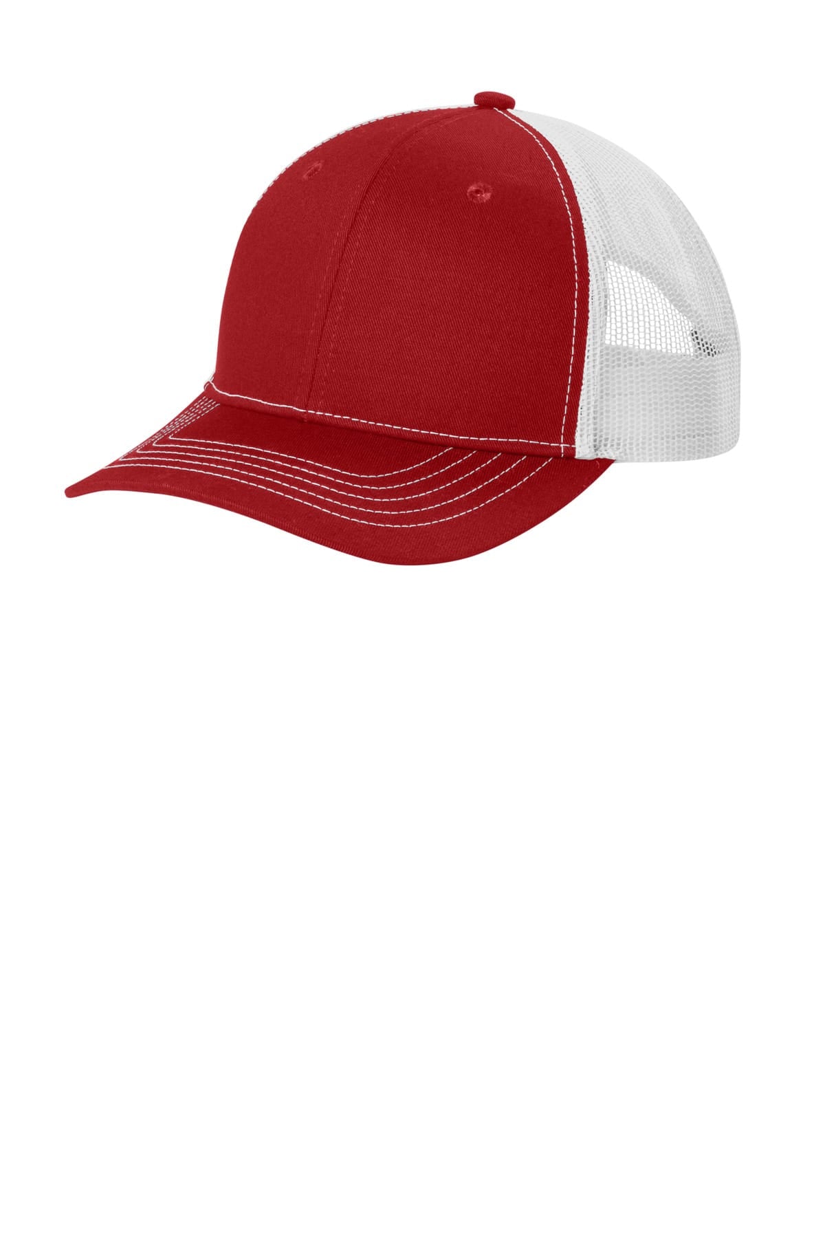 Port Authority YC402 OSFA / Flame Red/ White Port Authority ®  Youth Snapback Trucker Cap YC402