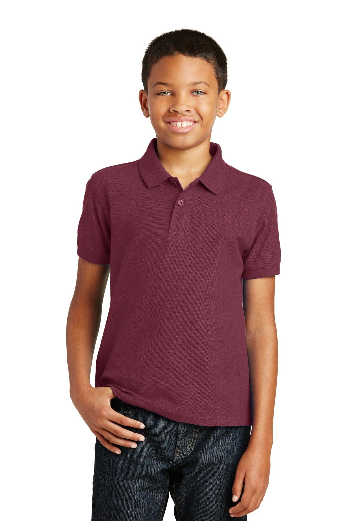 Port Authority Youth XS / Burgundy Port Authority ®  Youth Core Classic Pique Polo. Y100