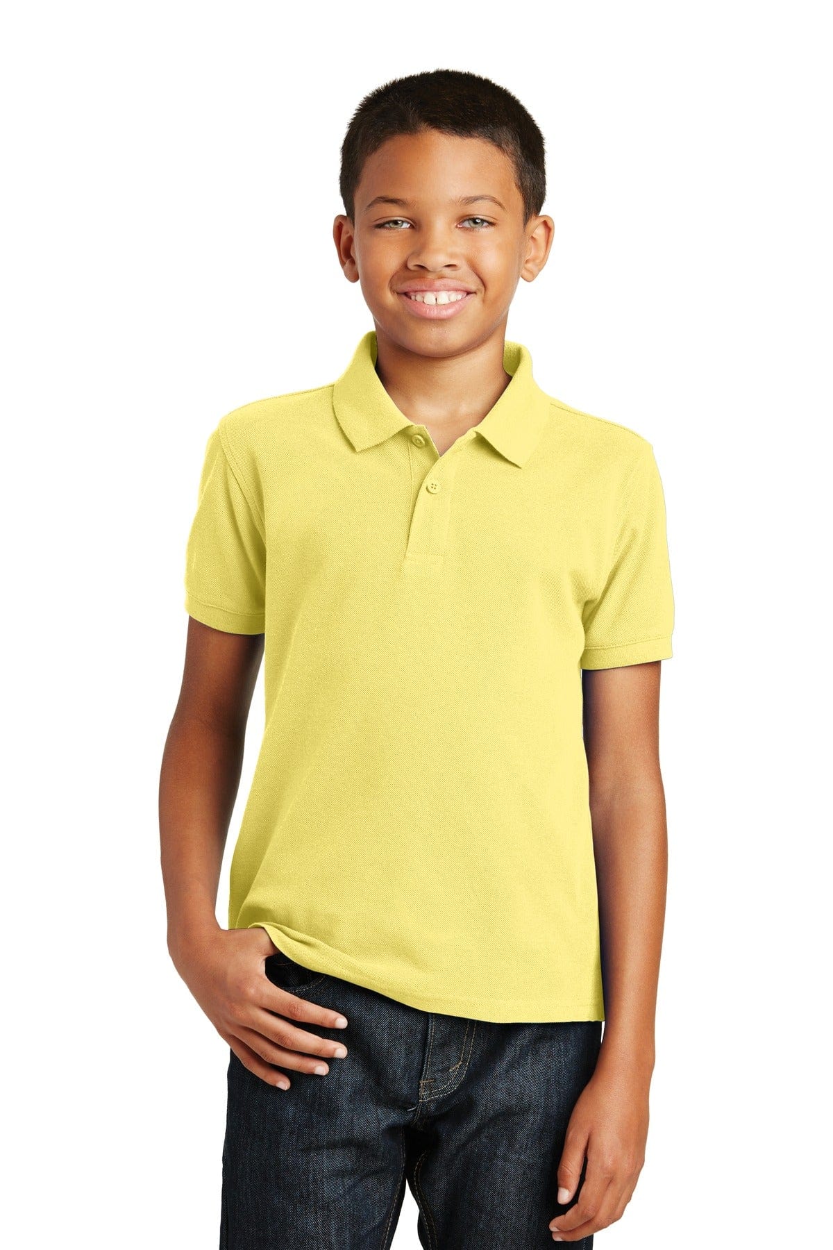 Port Authority Youth XS / Lemon Drop Yellow Port Authority ®  Youth Core Classic Pique Polo. Y100