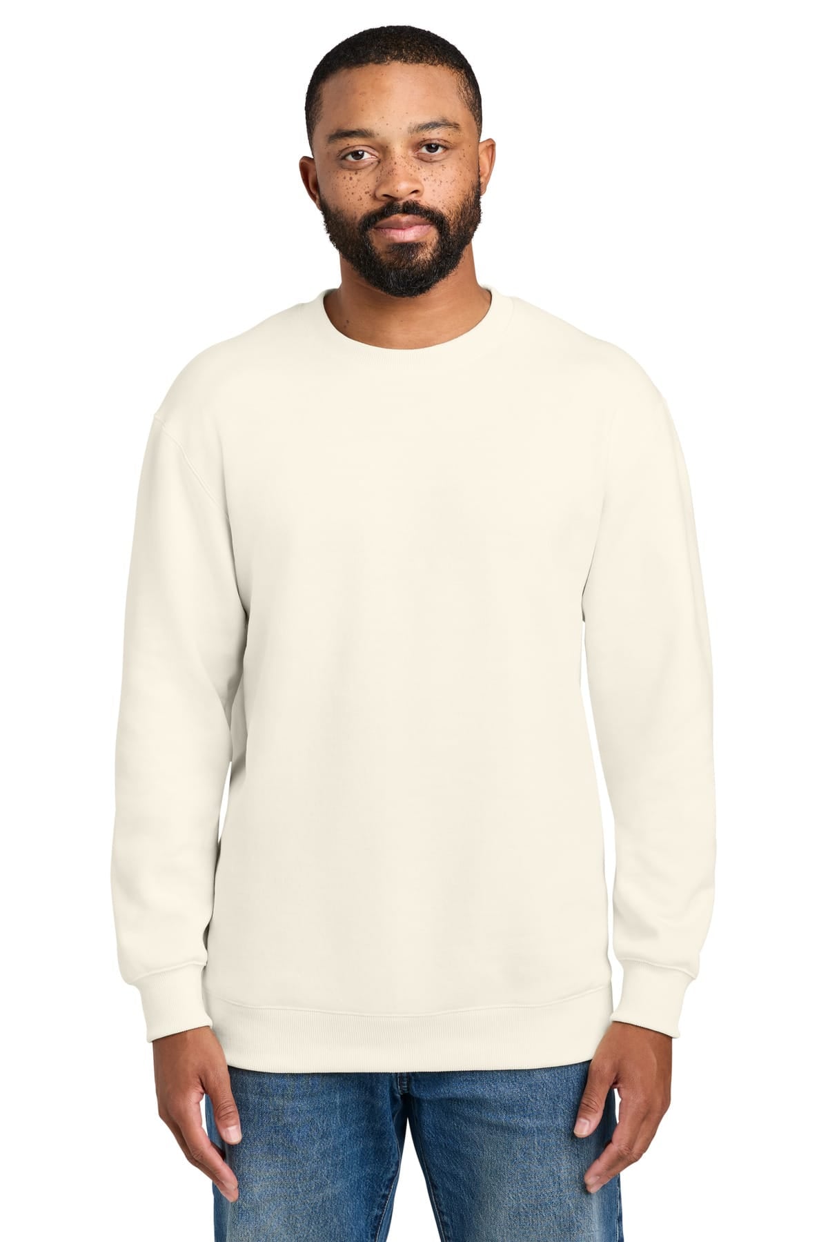 Port & Co PC107 S / Ivory Port & Co PC107 Foundation Fleece Pullover Crewneck Sweatshirt