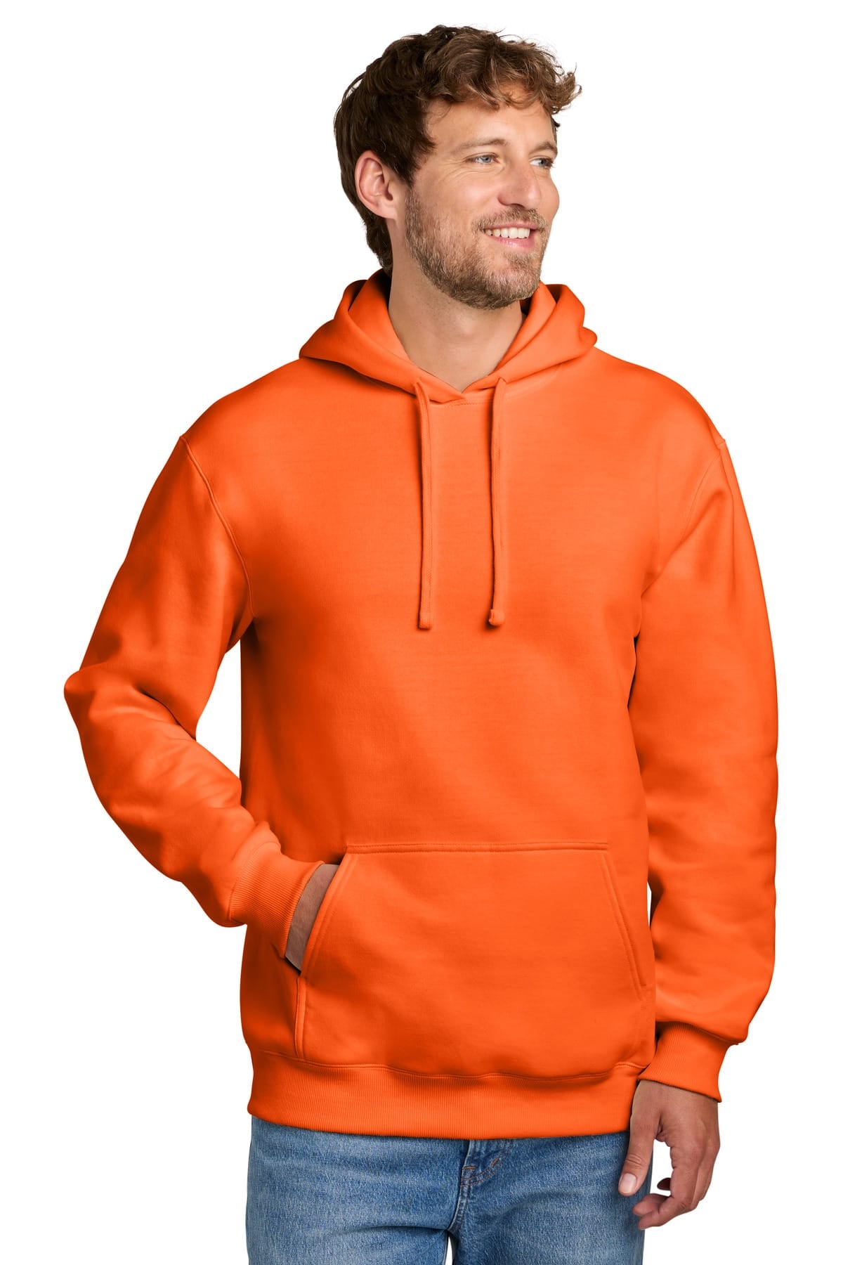 Port & Co PC107H S / S. Orange Port & Co PC170H Foundation Fleece Pullover Hooded Sweatshirt
