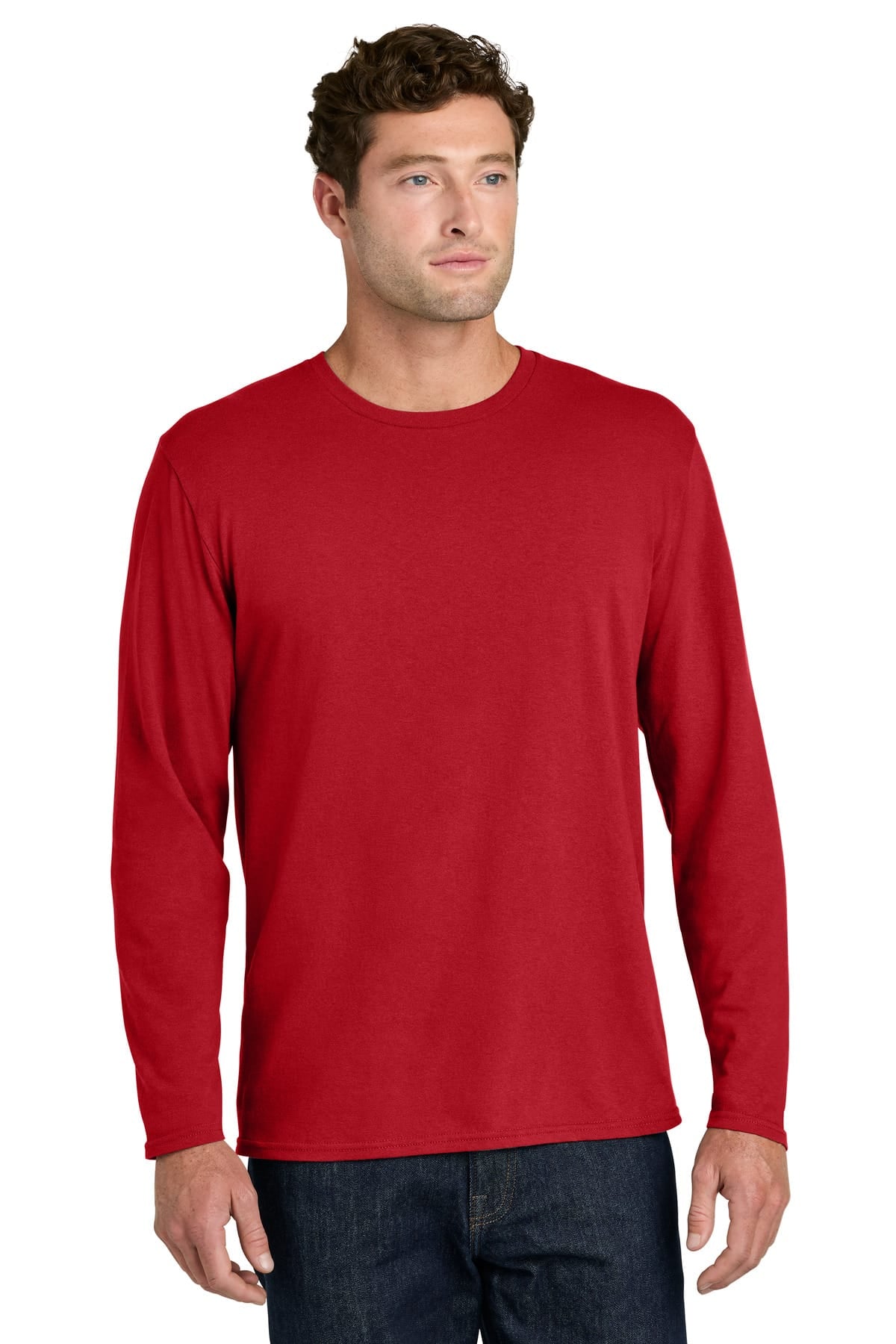 Port & Co PC43LS S / Red Port & Co ®  Easy Cotton Long Sleeve Tee PC43LS