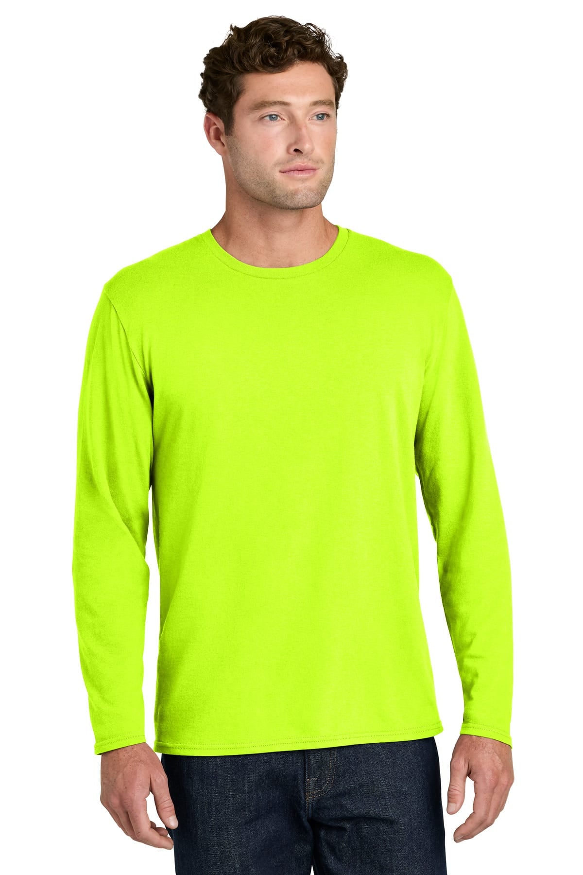 Port & Co PC43LS S / S. Green Port & Co ®  Easy Cotton Long Sleeve Tee PC43LS