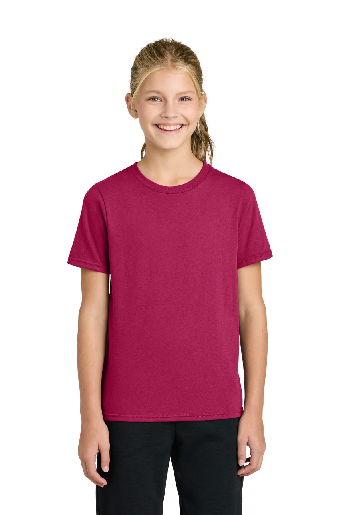 Port & Co PC43Y XS / Flush Pink Port & Co PC43Y Youth Easy Cotton Tee