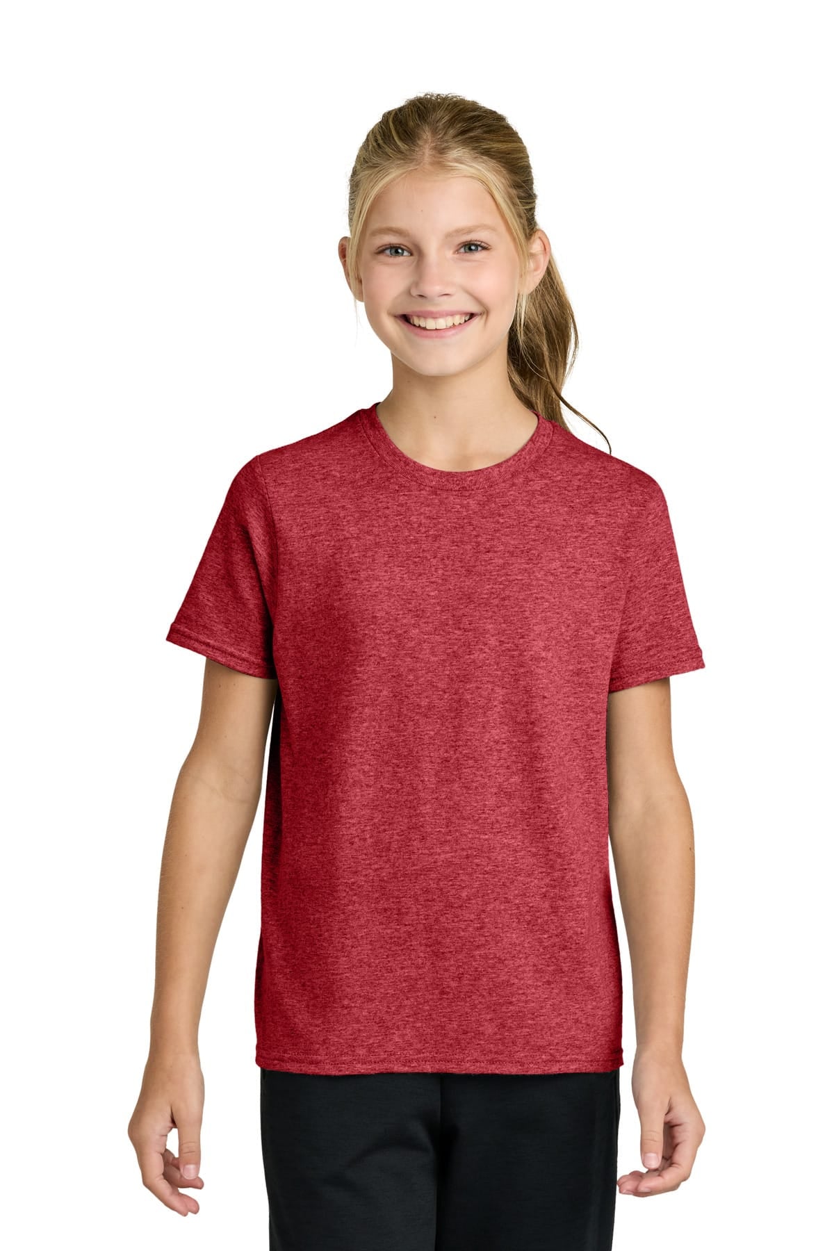 Port & Co PC43Y XS / Heather Red Port & Co PC43Y Youth Easy Cotton Tee