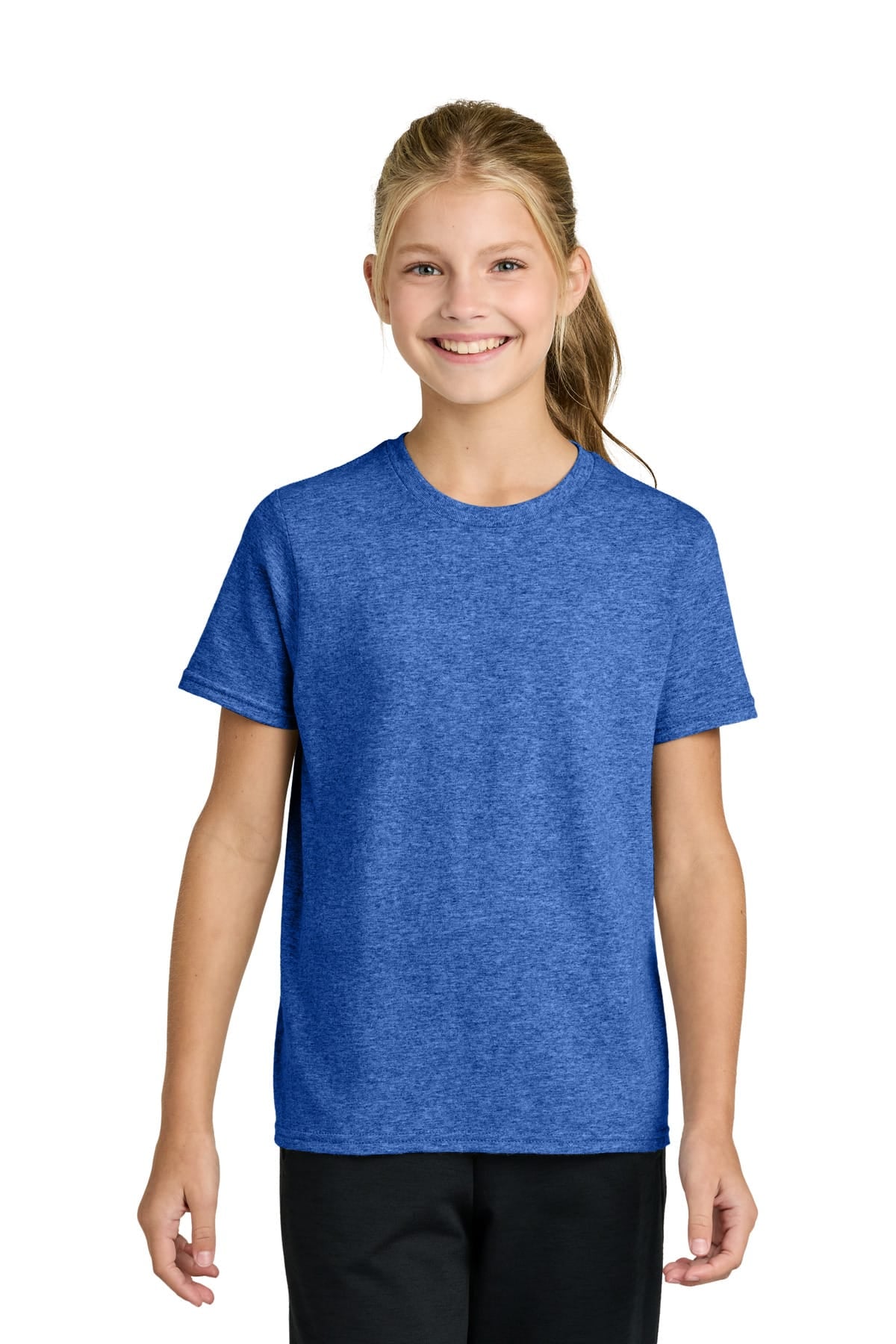 Port & Co PC43Y XS / Heather Royal Port & Co PC43Y Youth Easy Cotton Tee