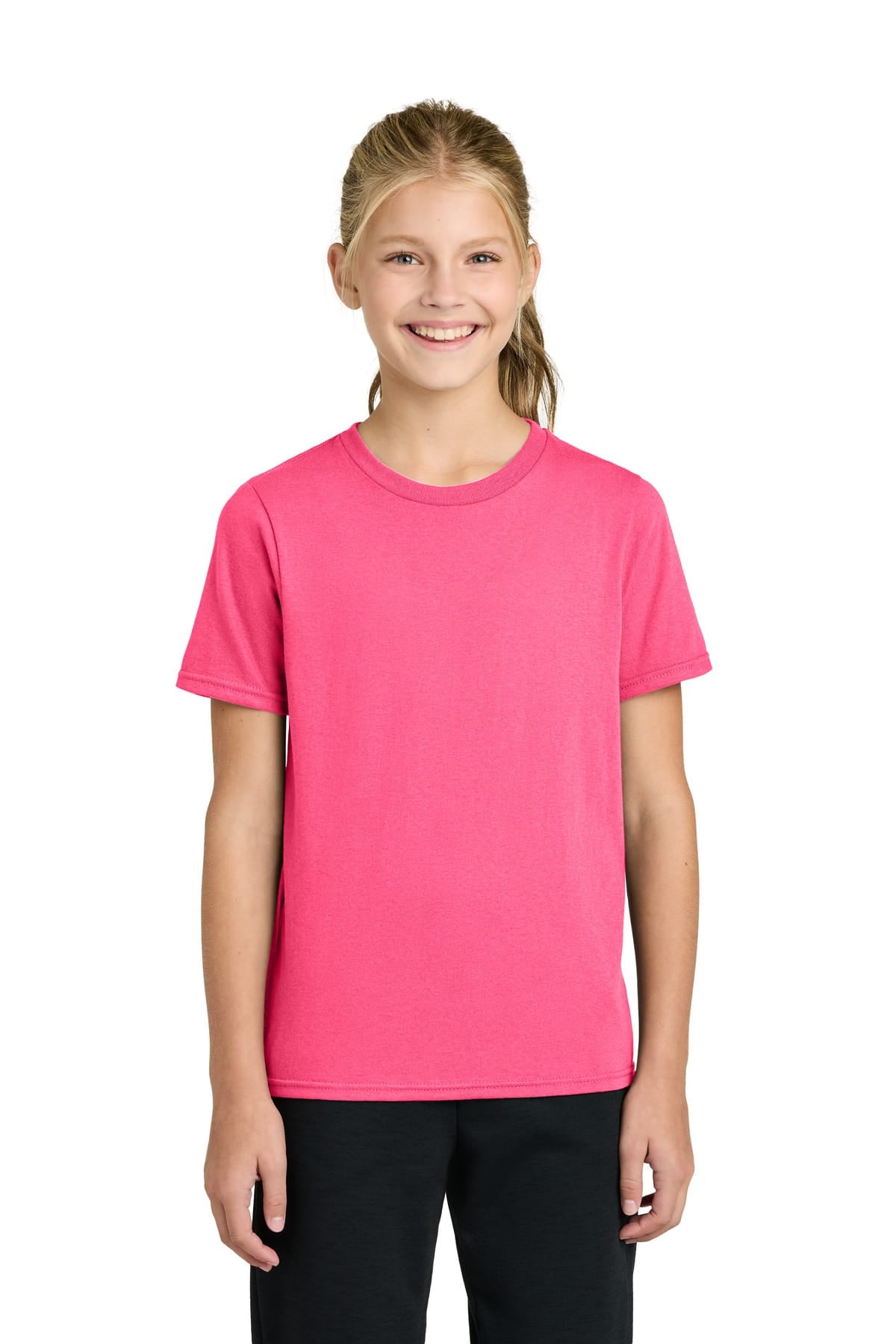 Port & Co PC43Y XS / Neon Pink Port & Co PC43Y Youth Easy Cotton Tee
