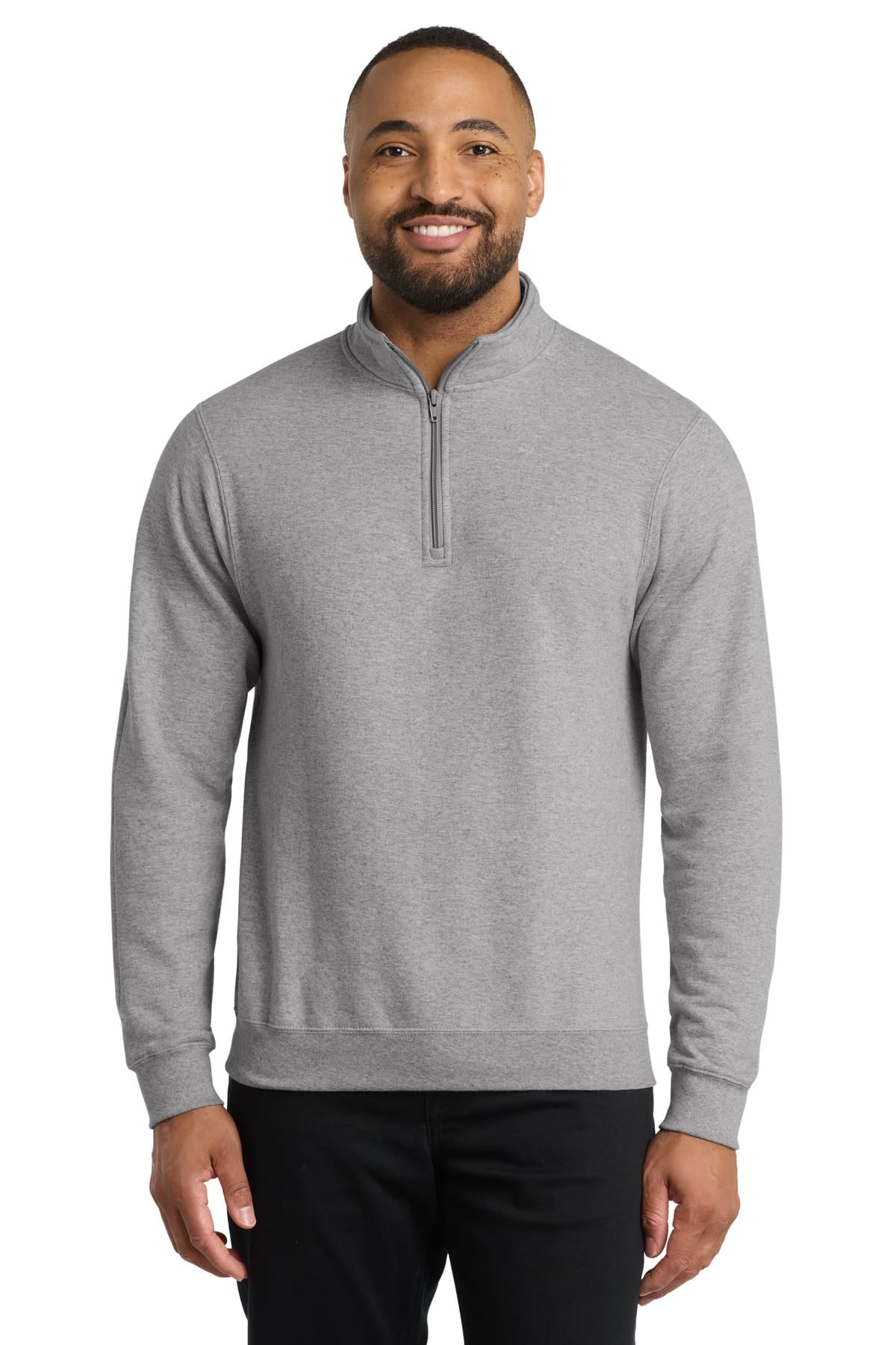 Port & Co PC78Q S / Athletic Heather Port & Co PC78Q Core Fleece 1/4-Zip Pullover Sweatshirt