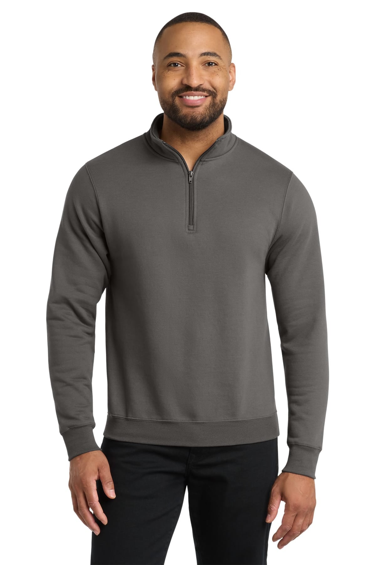Port & Co PC78Q S / Charcoal Port & Co PC78Q Core Fleece 1/4-Zip Pullover Sweatshirt