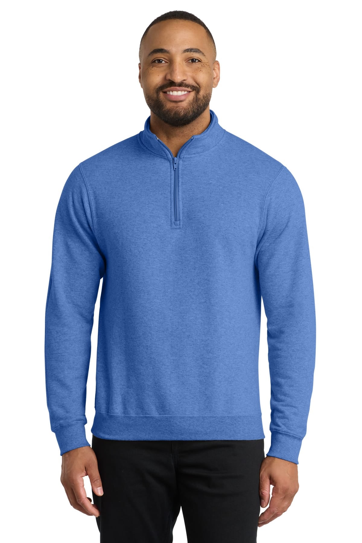 Port & Co PC78Q S / Heather Royal Port & Co PC78Q Core Fleece 1/4-Zip Pullover Sweatshirt