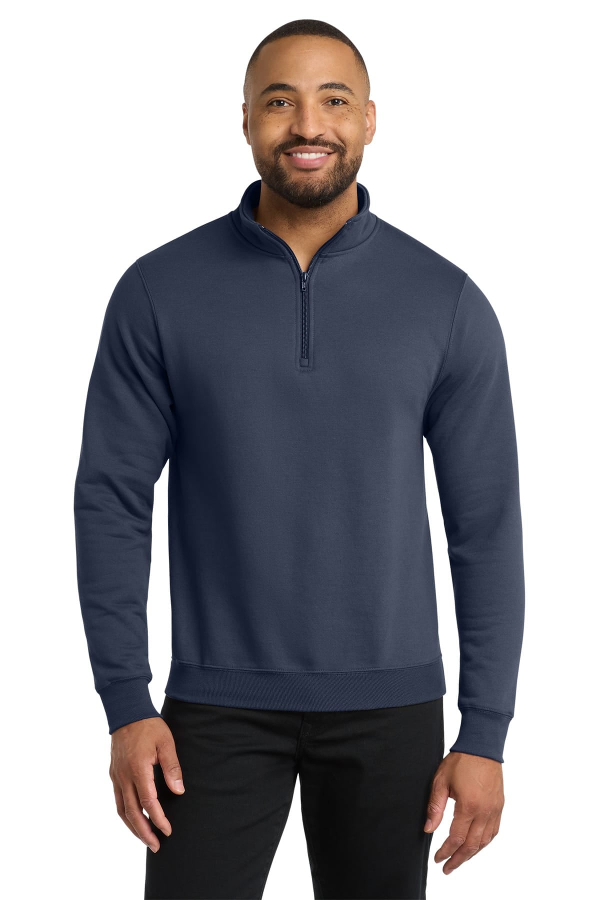 Port & Co PC78Q S / Navy Port & Co PC78Q Core Fleece 1/4-Zip Pullover Sweatshirt