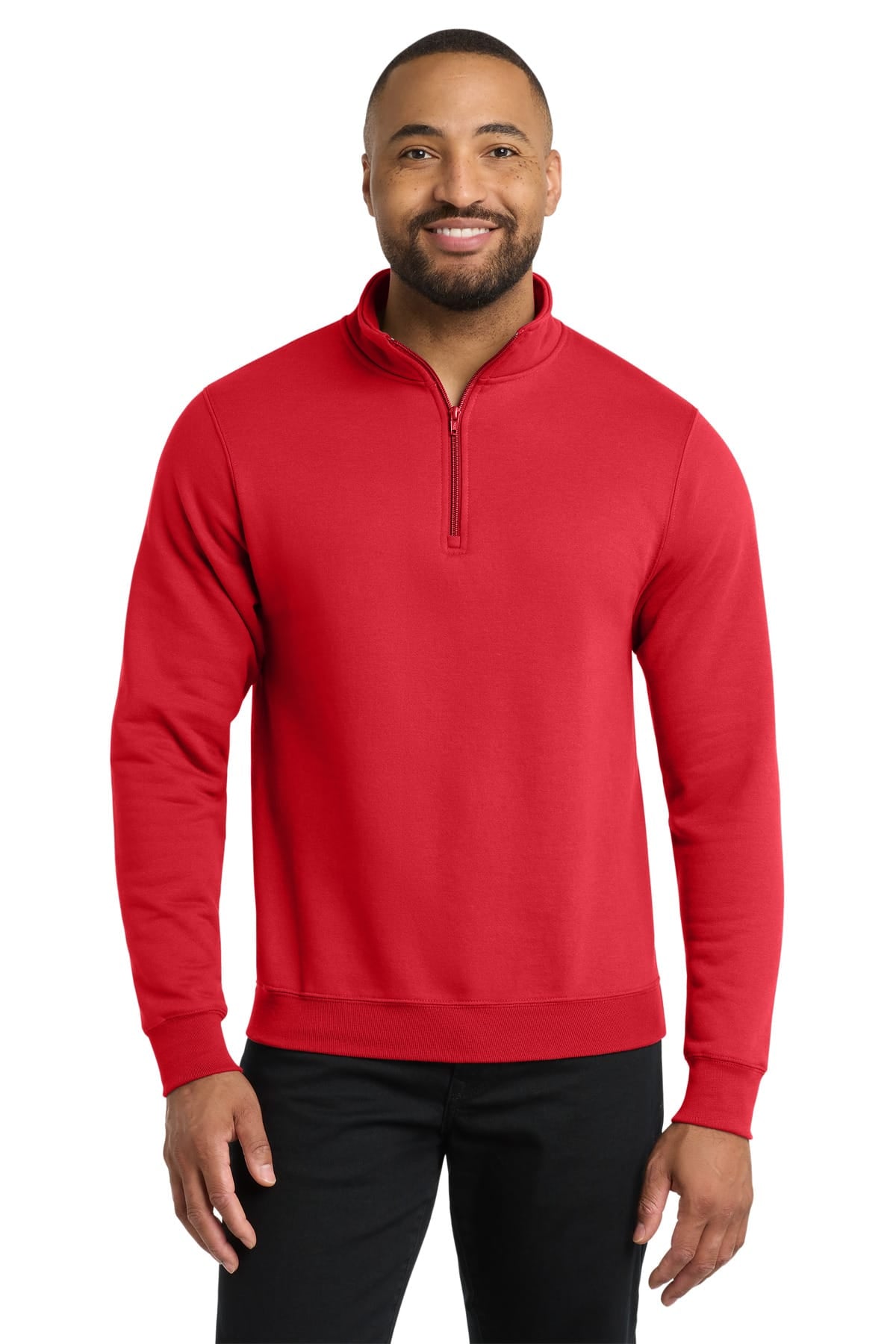 Port & Co PC78Q S / Red Port & Co PC78Q Core Fleece 1/4-Zip Pullover Sweatshirt