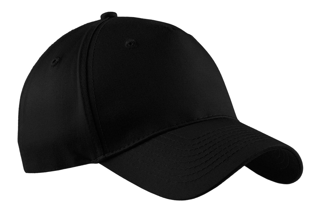 Port & Company Headwear OSFA / Black Port & Company - Five-Panel Twill Cap. CP86