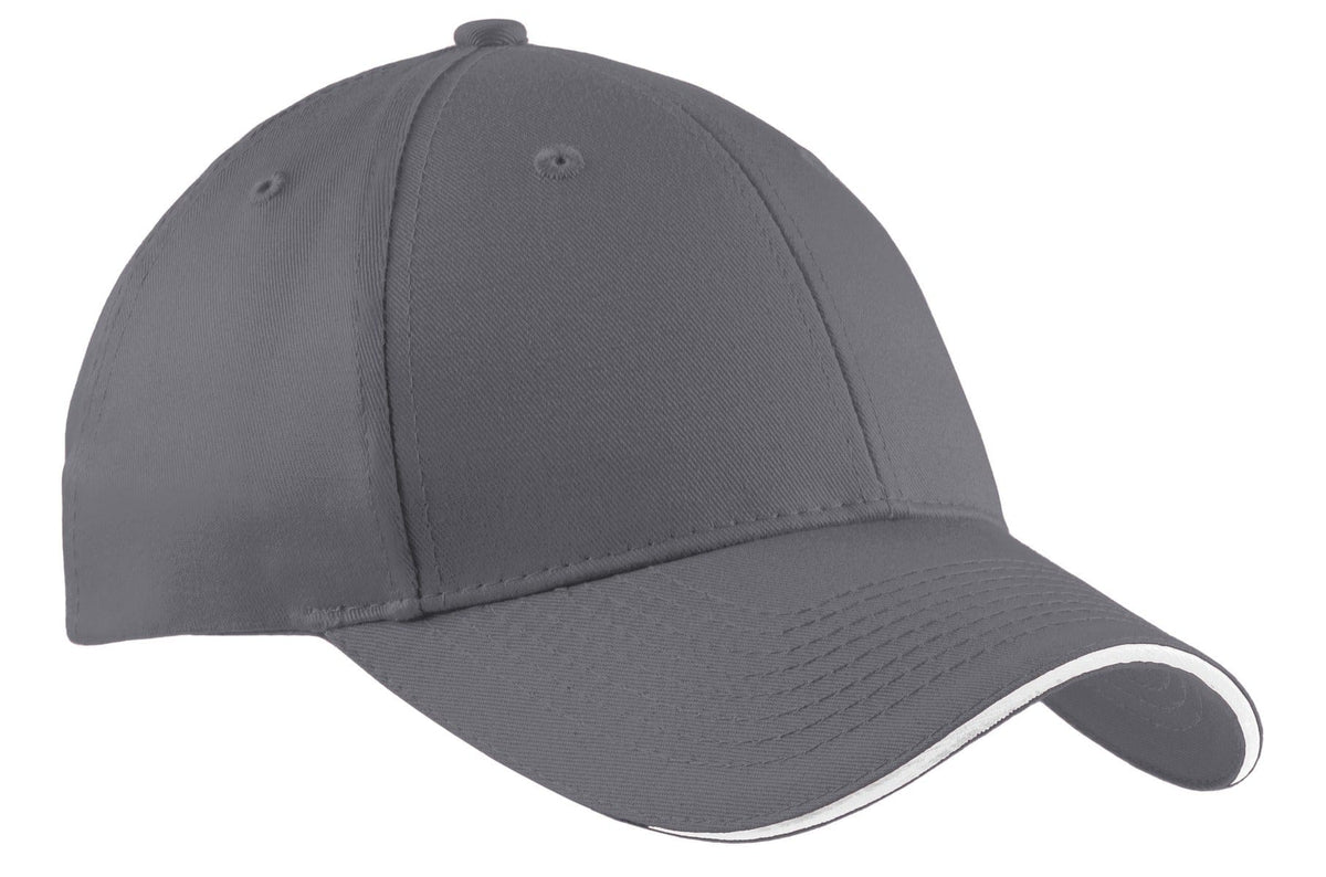 Port & Company Headwear OSFA / Charcoal/ White Port & Company - Sandwich Bill Cap.  CP85