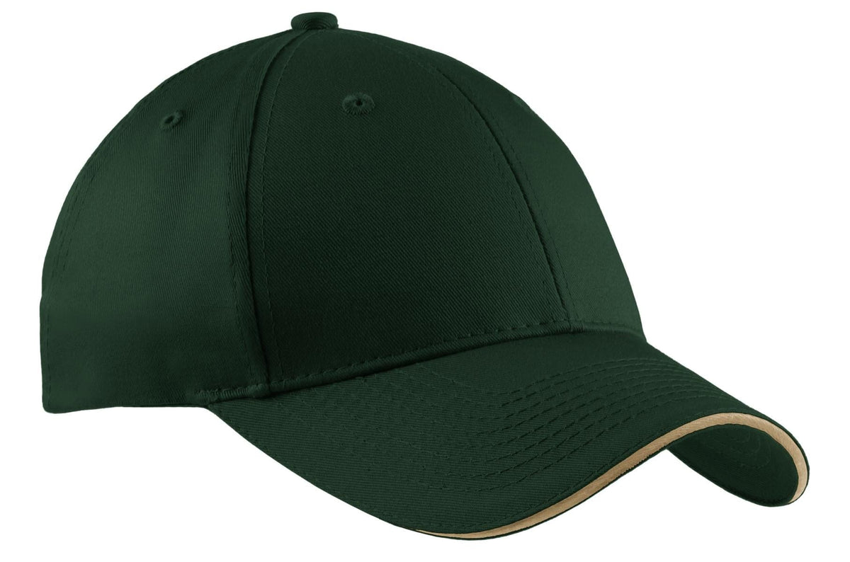 Port & Company Headwear OSFA / Hunter/ Khaki Port & Company - Sandwich Bill Cap.  CP85