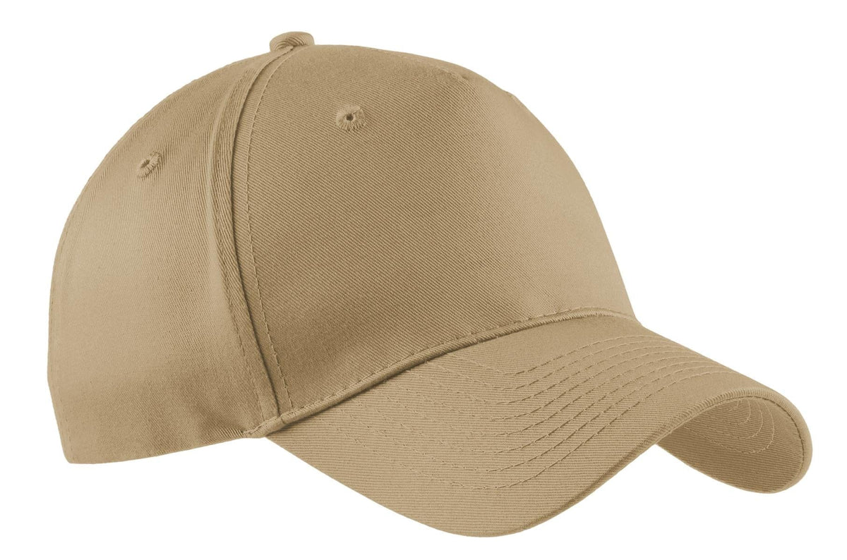 Port & Company Headwear OSFA / Khaki Port & Company - Five-Panel Twill Cap. CP86