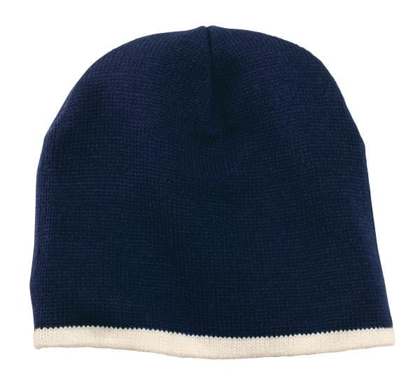 Port & Company Headwear OSFA / Navy/ Natural Port & Company - Beanie Cap. CP91