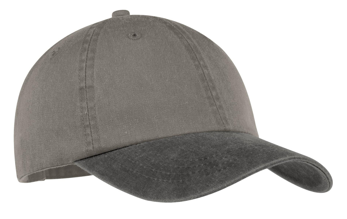 Port & Company Headwear OSFA / Pebble/ Black Port & Company -Two-Tone Pigment-Dyed Cap. CP83