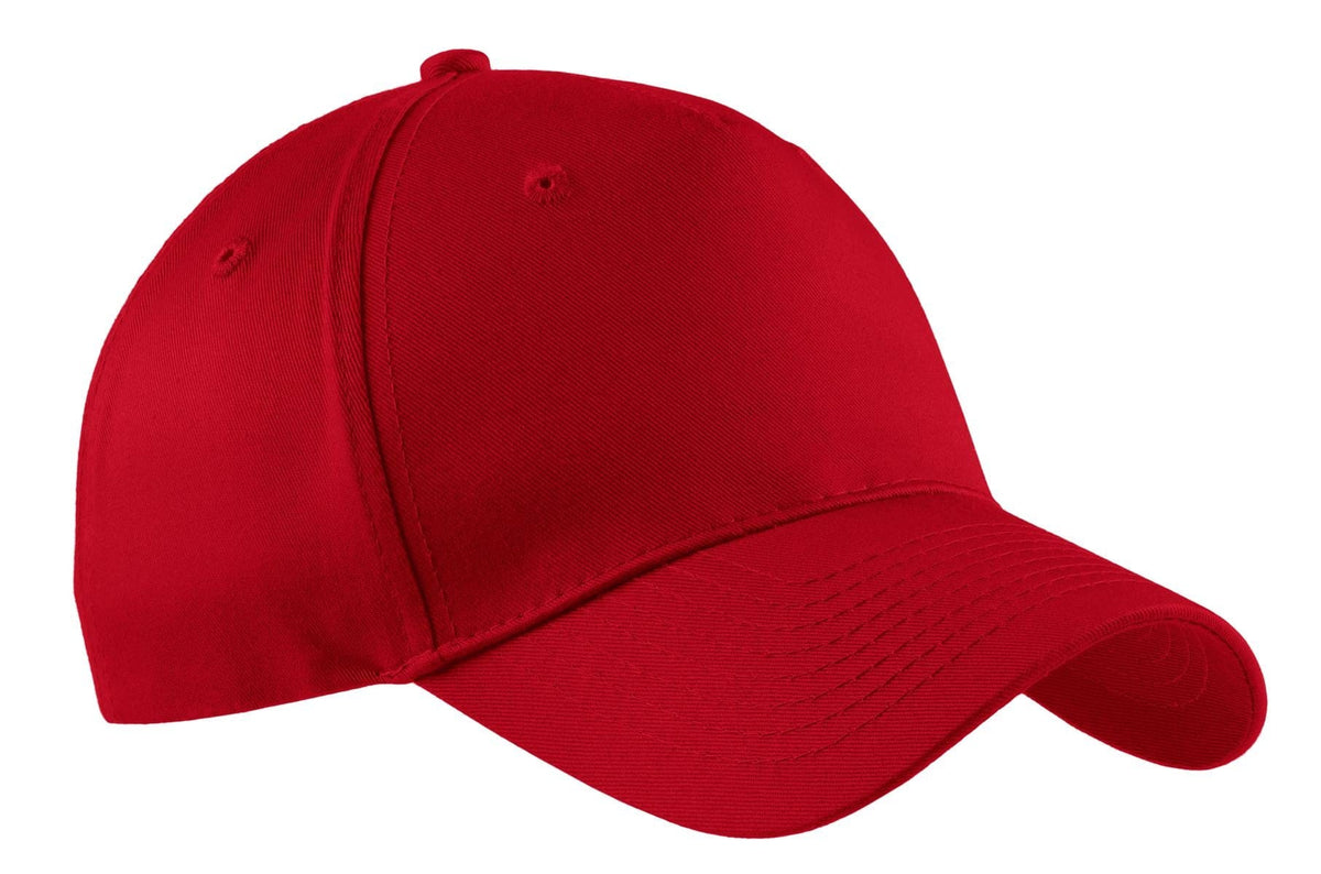 Port & Company Headwear OSFA / Red Port & Company - Five-Panel Twill Cap. CP86