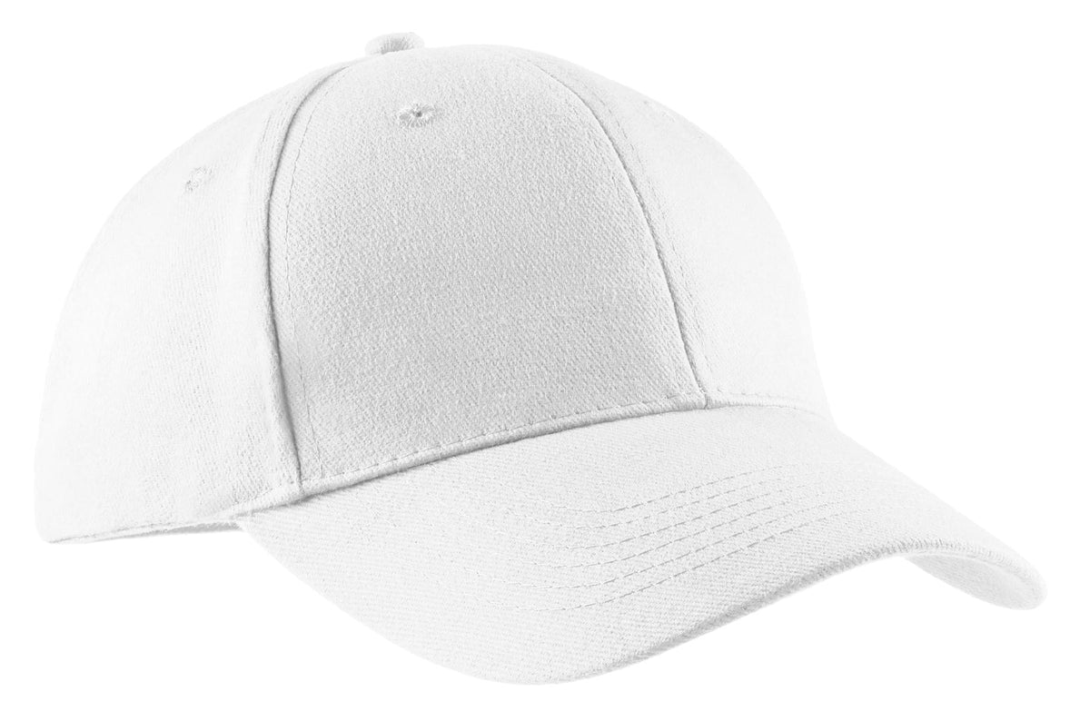 Port & Company Headwear OSFA / White Port & Company - Brushed Twill Cap. CP82