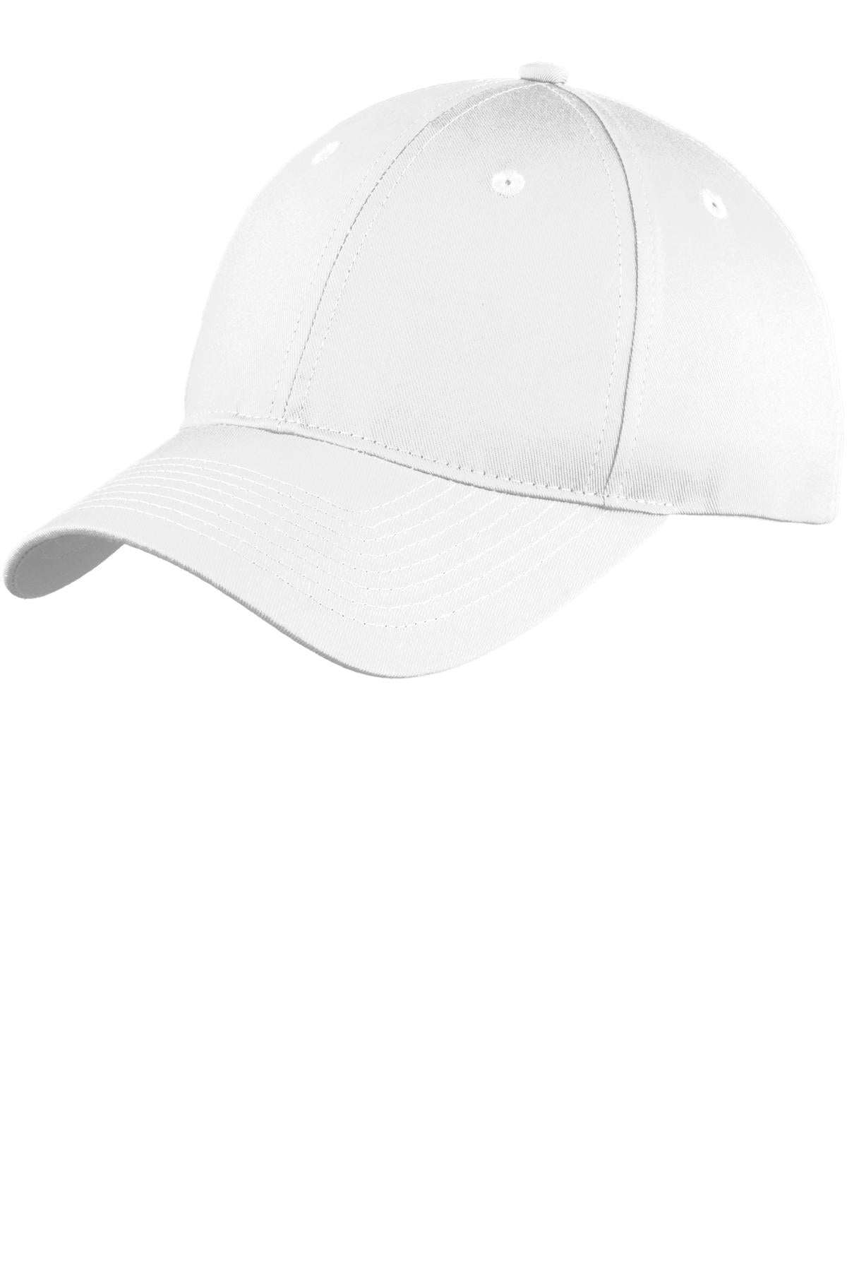 Port & Company Headwear OSFA / White Port & Company Youth Six-Panel Unstructured Twill Cap. YC914