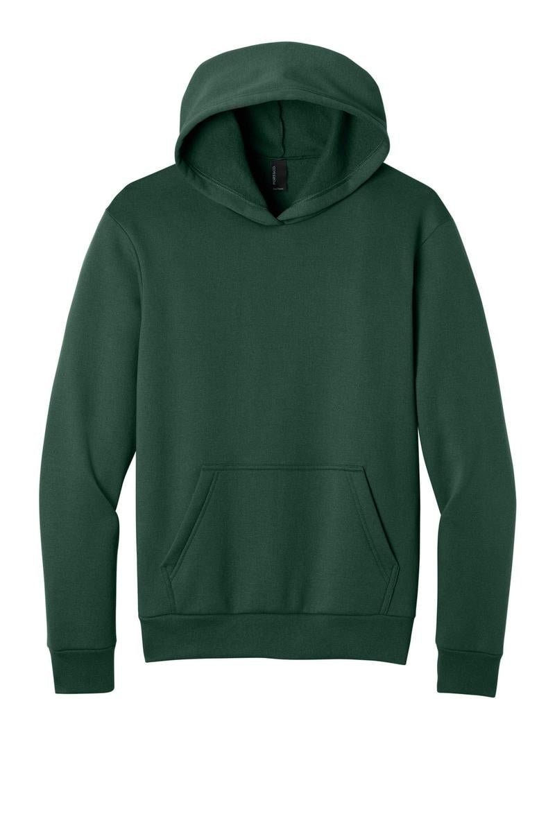 Port & Co Easy Fleece Pullover Hooded Sweatshirt PC68H in Dark Green