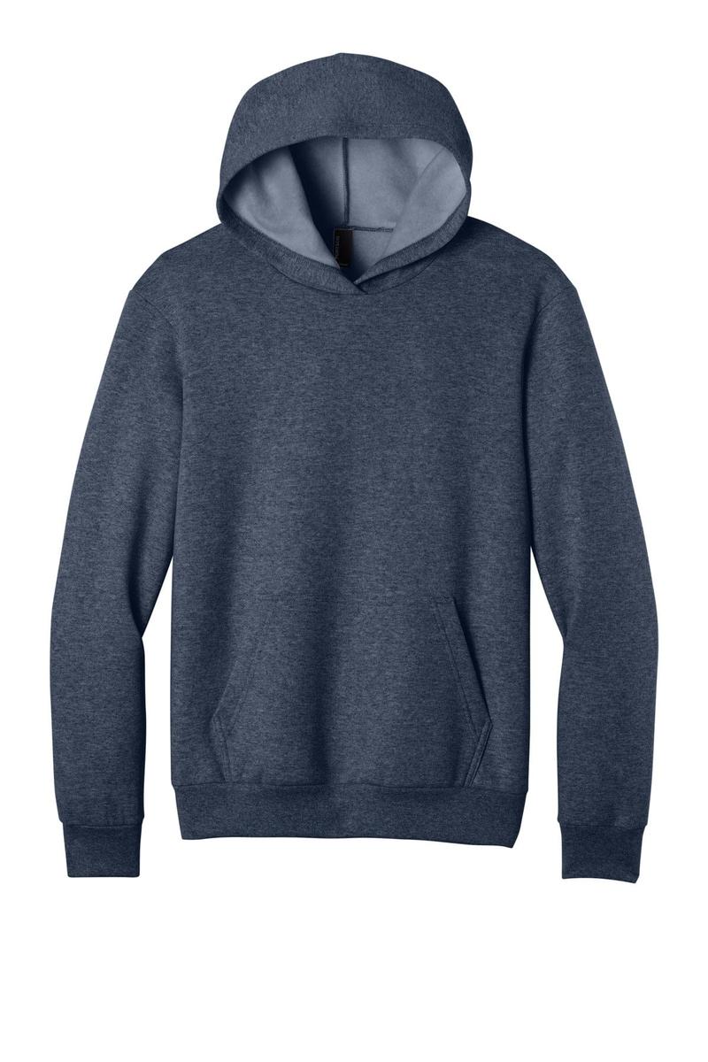 Port & Co Easy Fleece Pullover Hooded Sweatshirt PC68H in Heather Navy