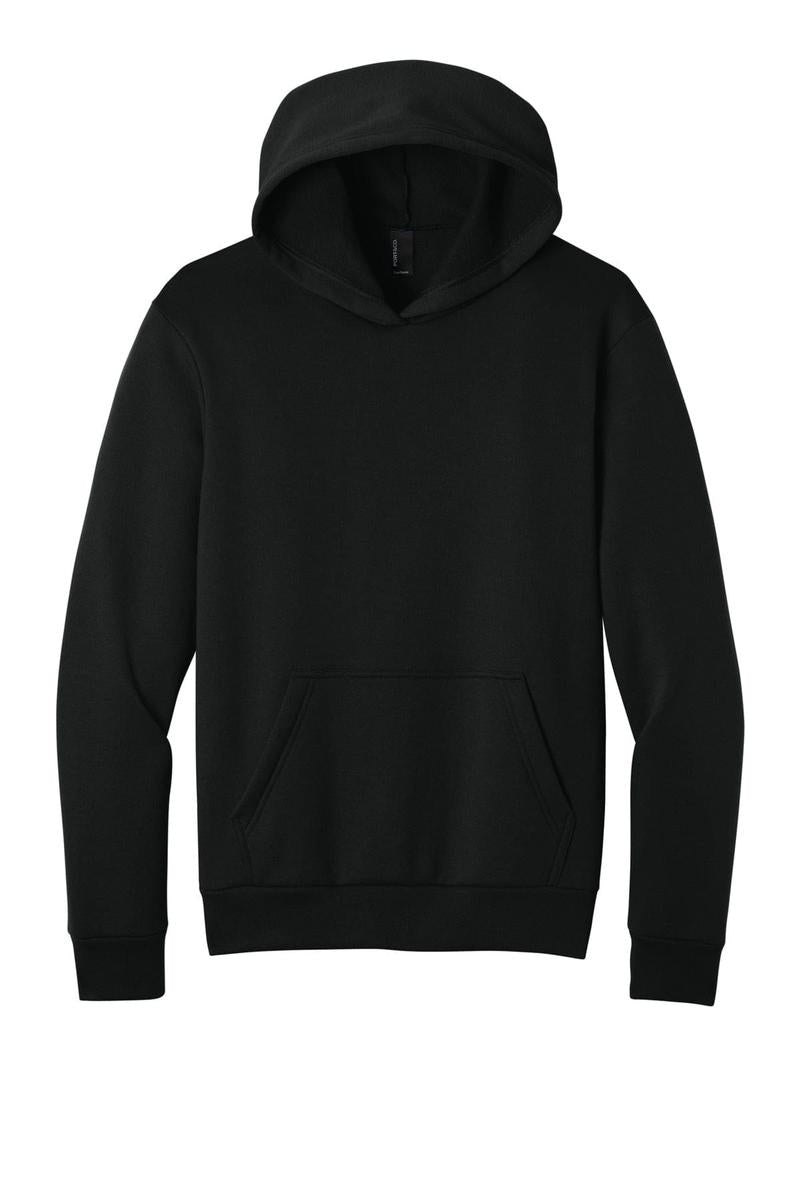 Port & Co Easy Fleece Pullover Hooded Sweatshirt PC68H in Jet Black