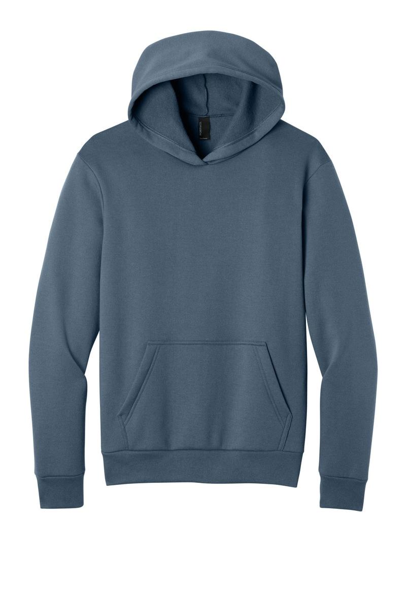 Port & Co Easy Fleece Pullover Hooded Sweatshirt PC68H in Steel Blue