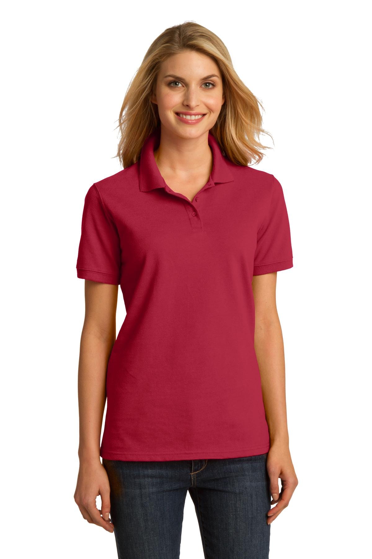 Port & Company Polos/Knits DISCONTINUED  Port & Company ®  Ladies Ring Spun Pique Polo. LKP150