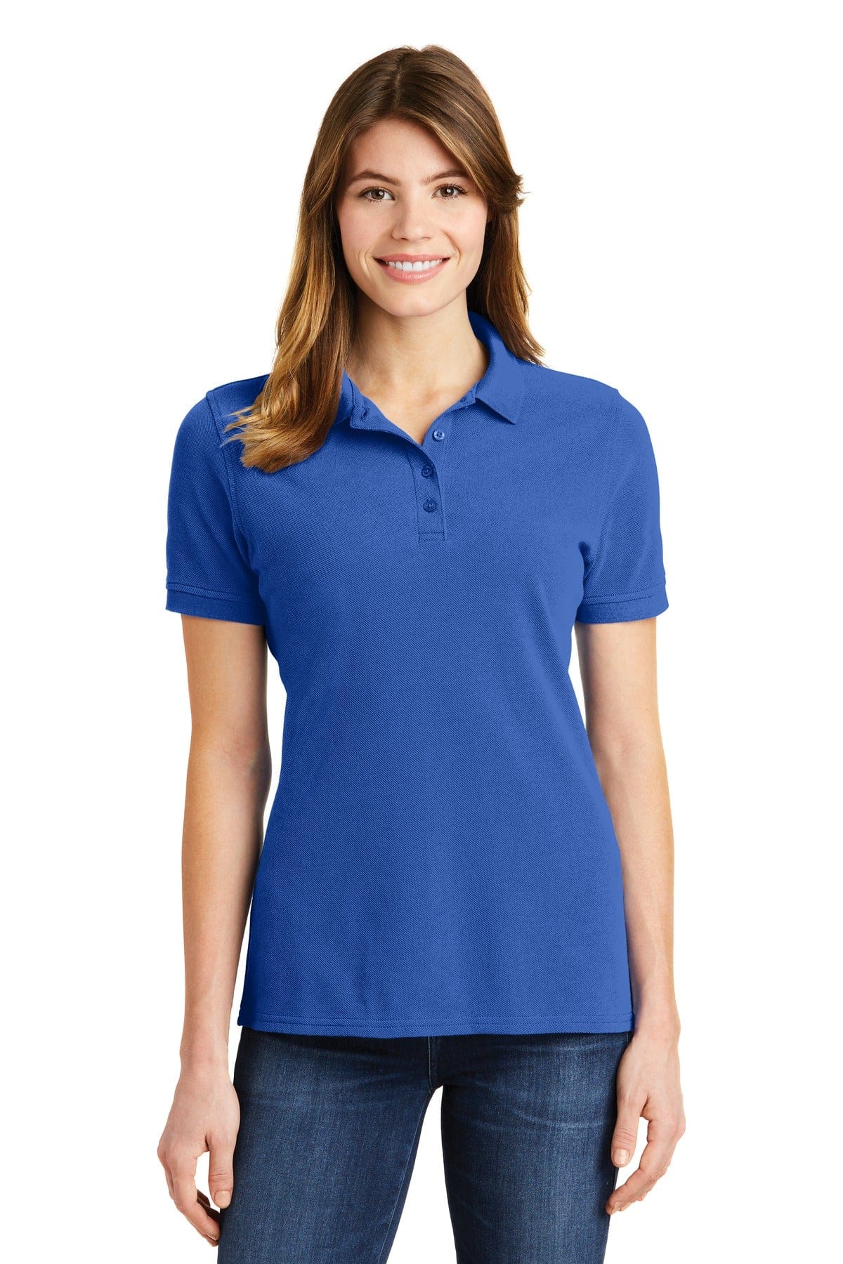 Port & Company Polos/Knits Port & Company Ladies Combed Ring Spun Pique Polo. LKP1500