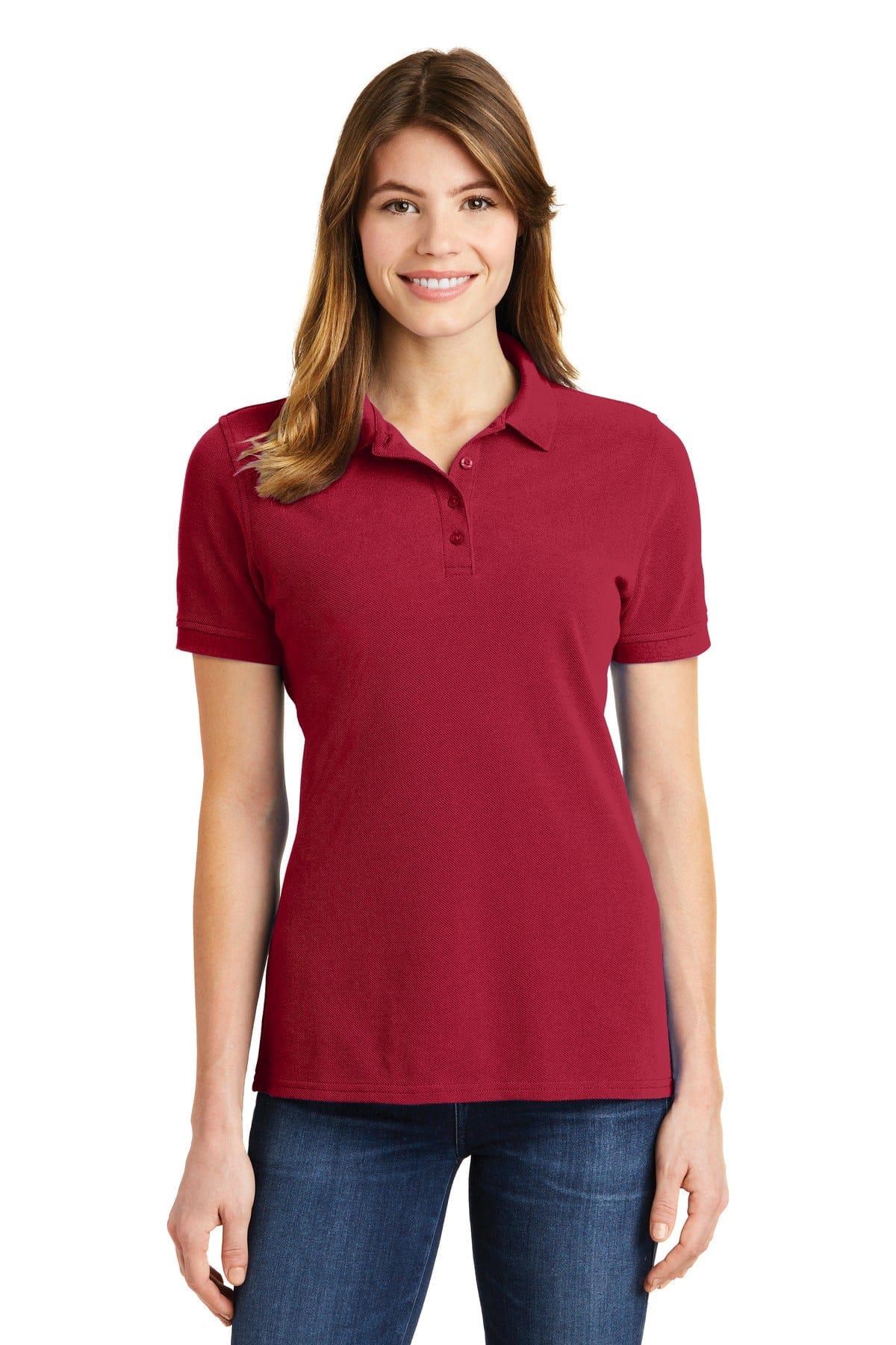 Port & Company Polos/Knits Port & Company Ladies Combed Ring Spun Pique Polo. LKP1500