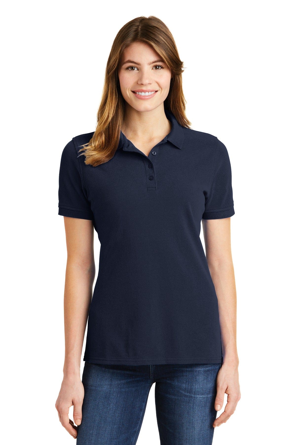 Port & Company Polos/Knits XS / Deep Navy Port & Company Ladies Combed Ring Spun Pique Polo. LKP1500
