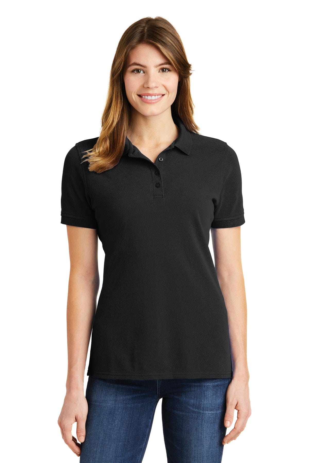 Port & Company Polos/Knits XS / Jet Black Port & Company Ladies Combed Ring Spun Pique Polo. LKP1500