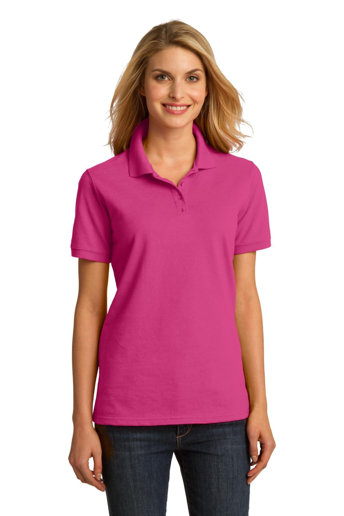 Port & Company Polos/Knits XS / Sangria DISCONTINUED  Port & Company ®  Ladies Ring Spun Pique Polo. LKP150