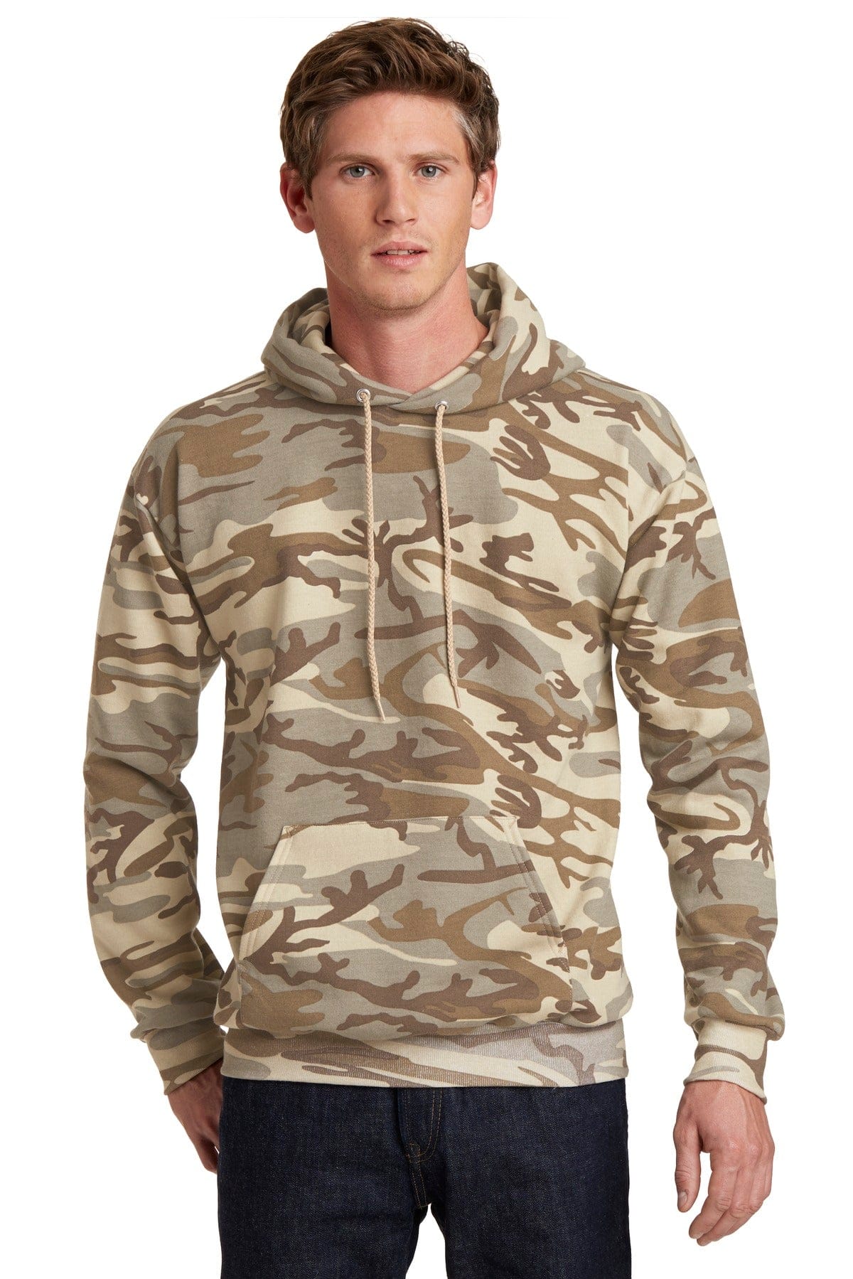 Port & Company Sweatshirts/Fleece Port & Company PC78HC: Core Fleece Camo Pullover Hooded Sweatshirt
