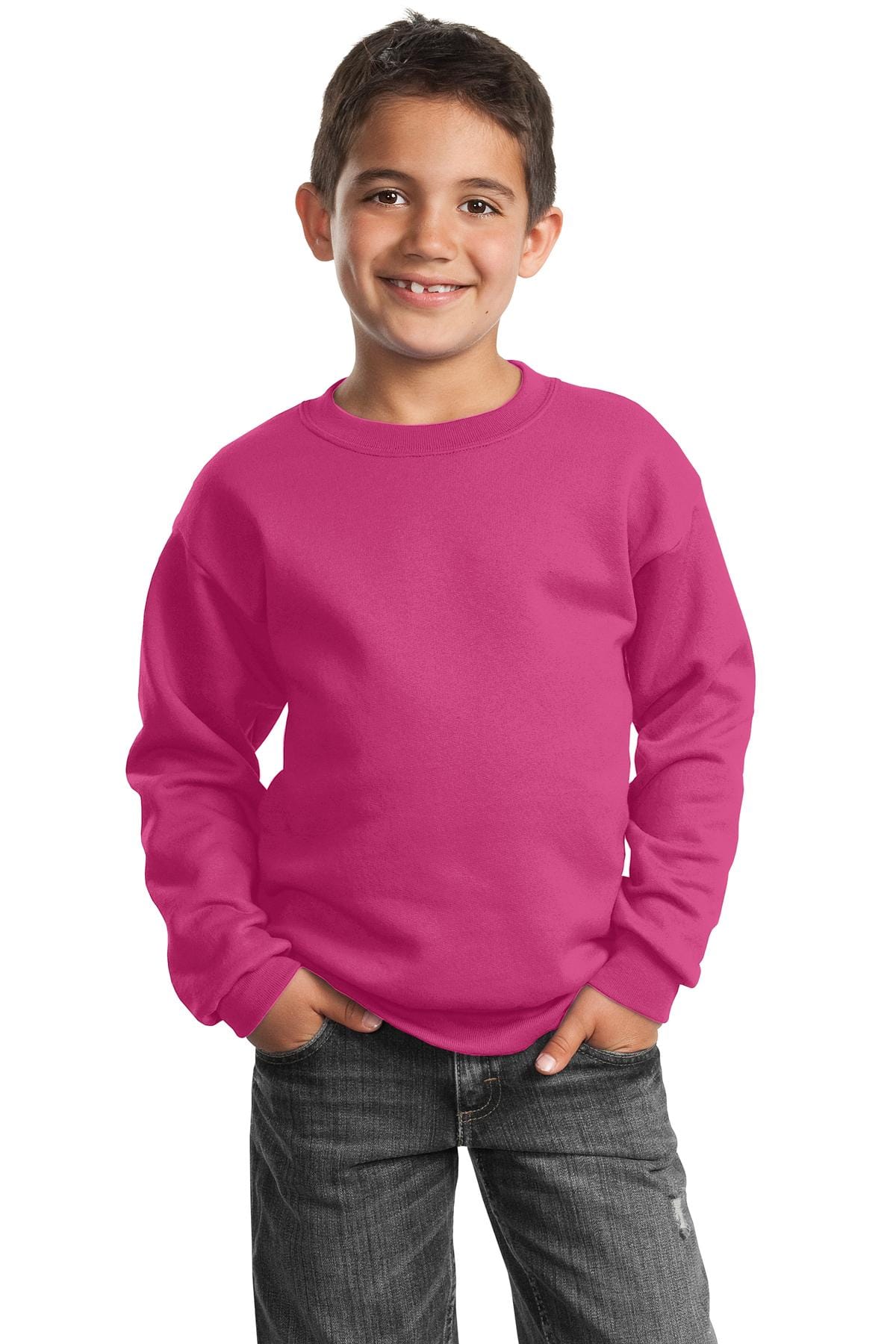 Port & Company Sweatshirts/Fleece Port & Company - Youth Core Fleece Crewneck Sweatshirt. PC90Y