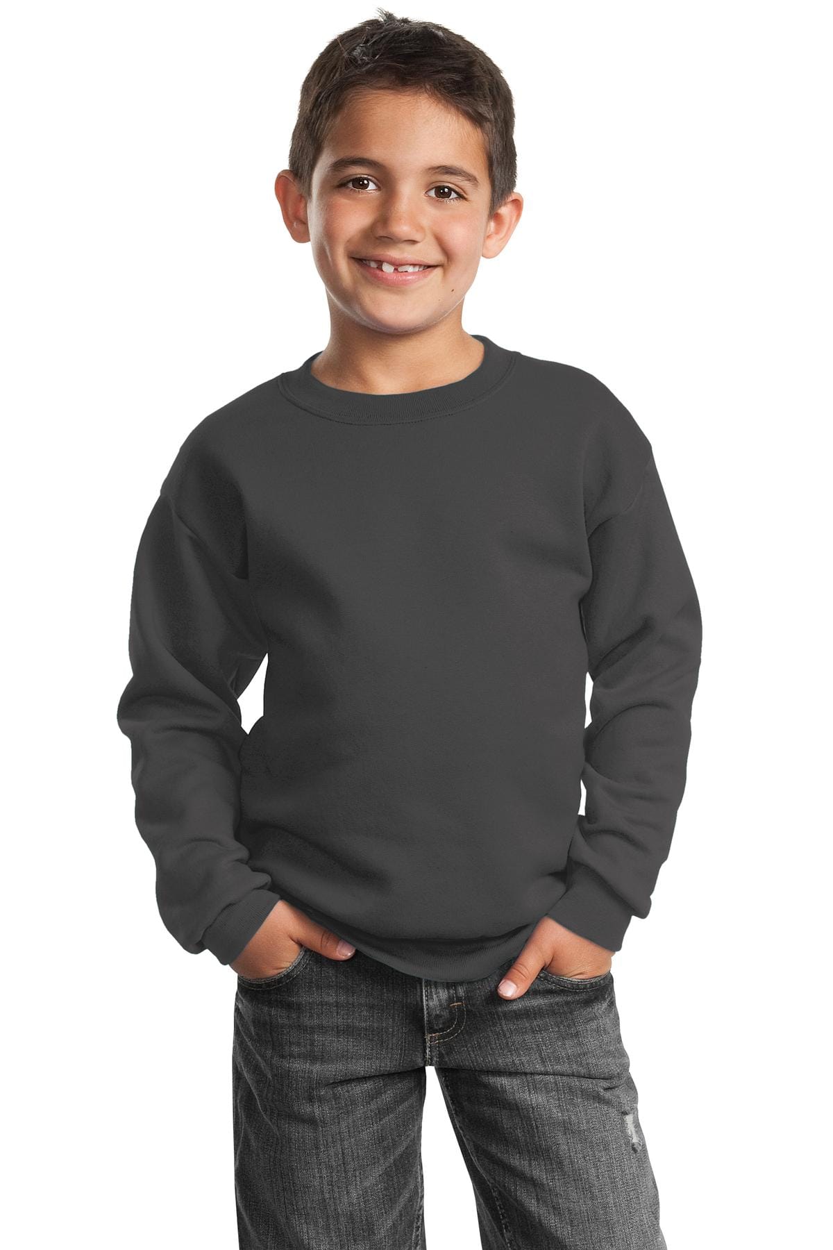 Port & Company Sweatshirts/Fleece Port & Company - Youth Core Fleece Crewneck Sweatshirt. PC90Y