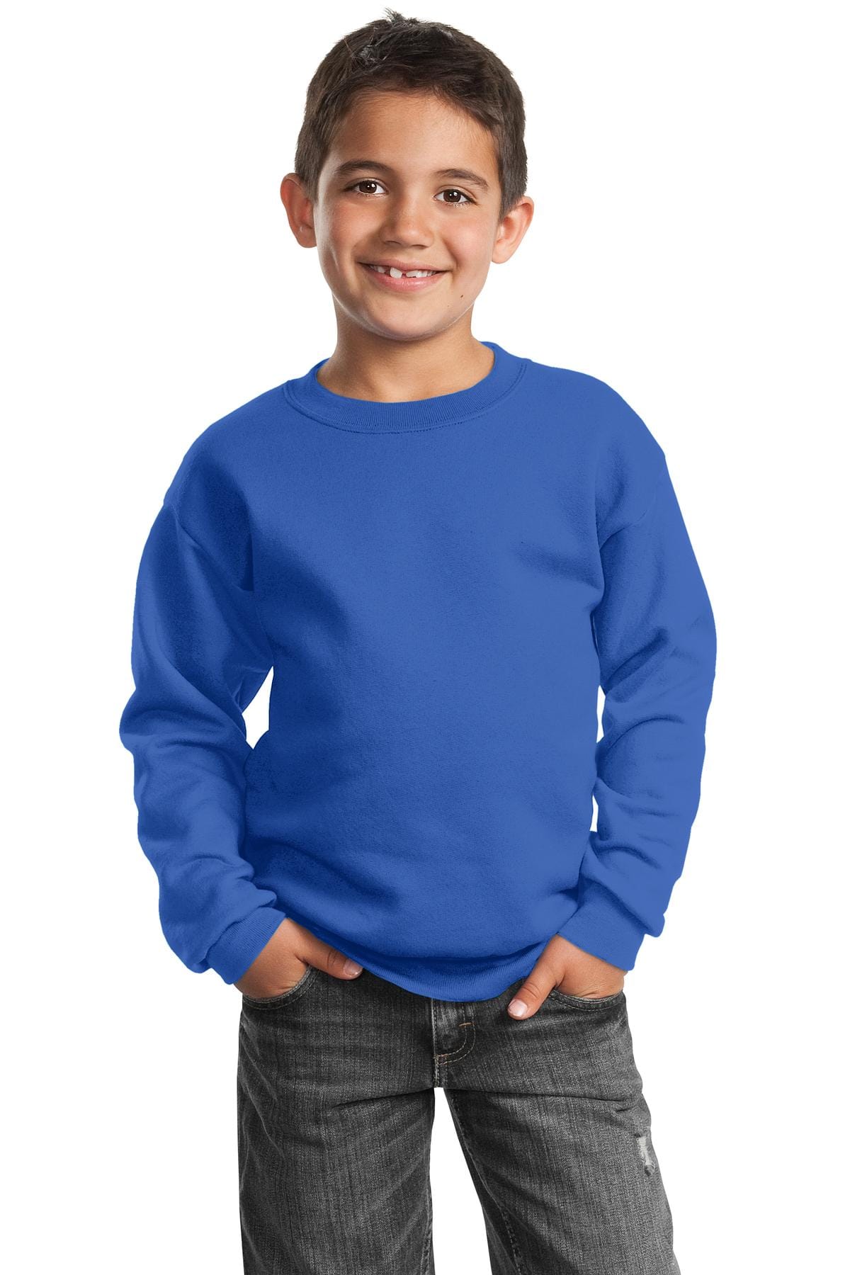Port & Company Sweatshirts/Fleece Port & Company - Youth Core Fleece Crewneck Sweatshirt. PC90Y