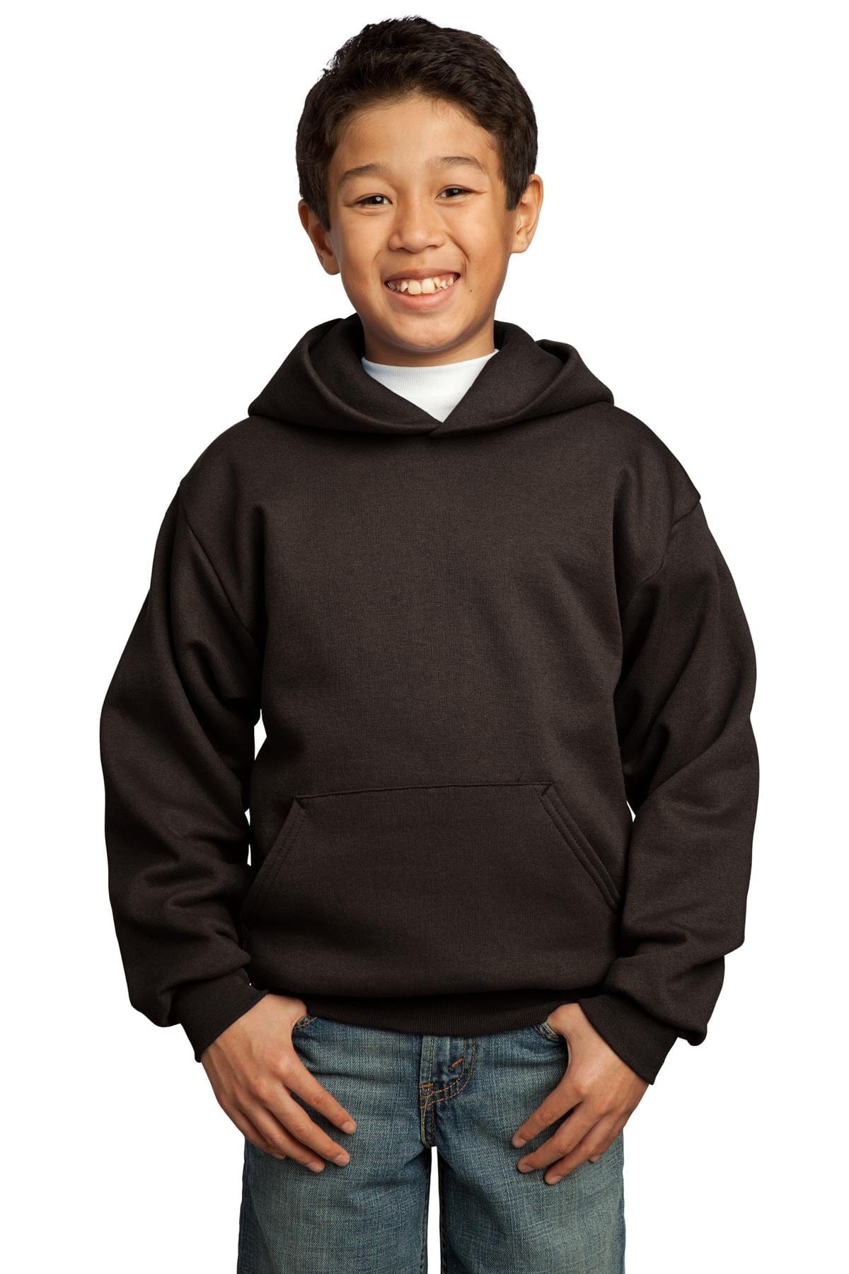 Port & Company Sweatshirts/Fleece Port & Company - Youth Core Fleece Pullover Hooded Sweatshirt. PC90YH