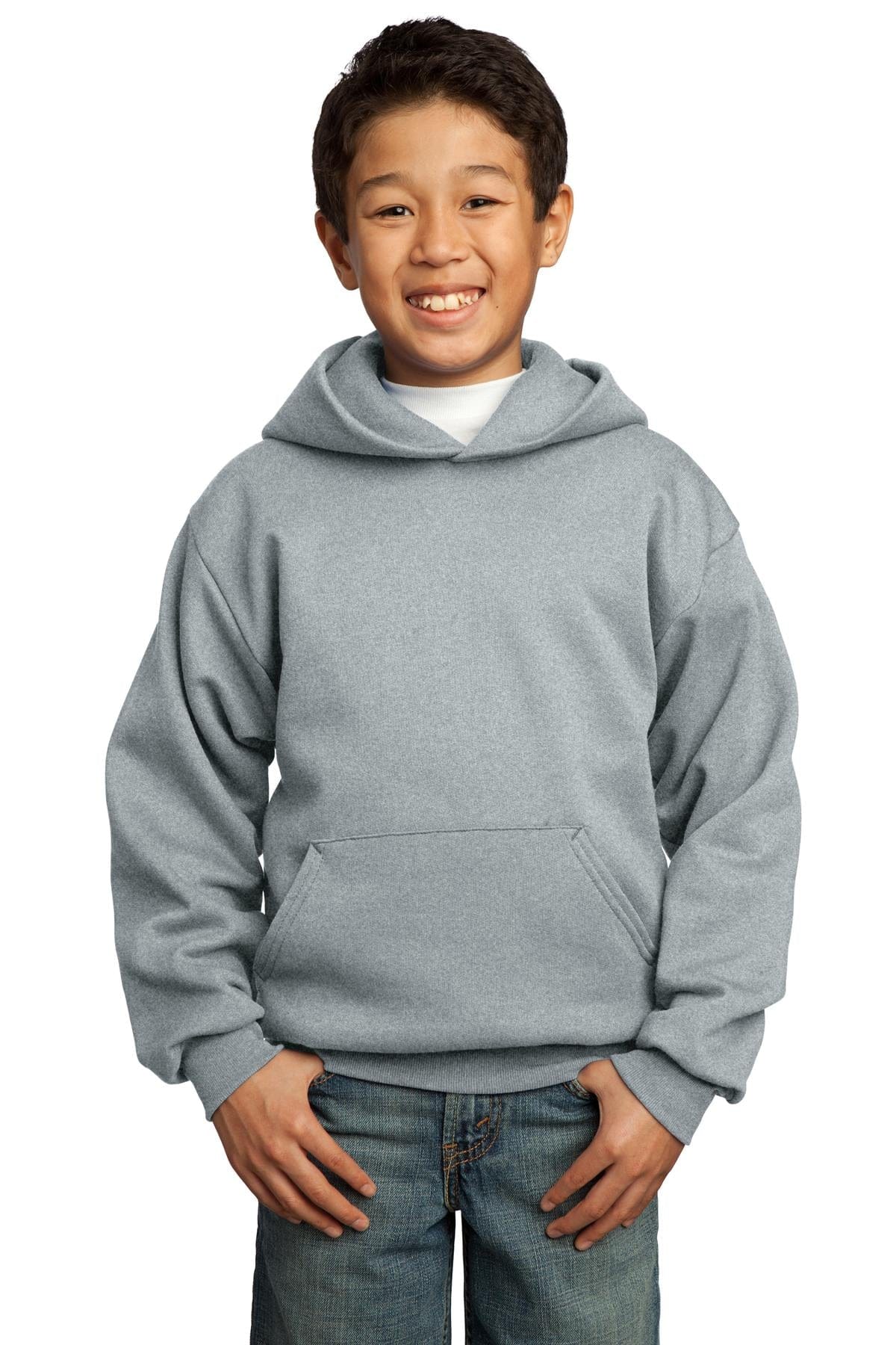 Port & Company Sweatshirts/Fleece Port & Company - Youth Core Fleece Pullover Hooded Sweatshirt. PC90YH