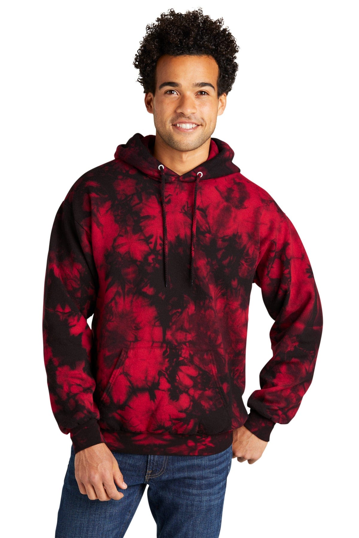 Port & Company Sweatshirts/Fleece S / Black/ Red Port & Company ®  Crystal Tie-Dye Pullover Hoodie PC144