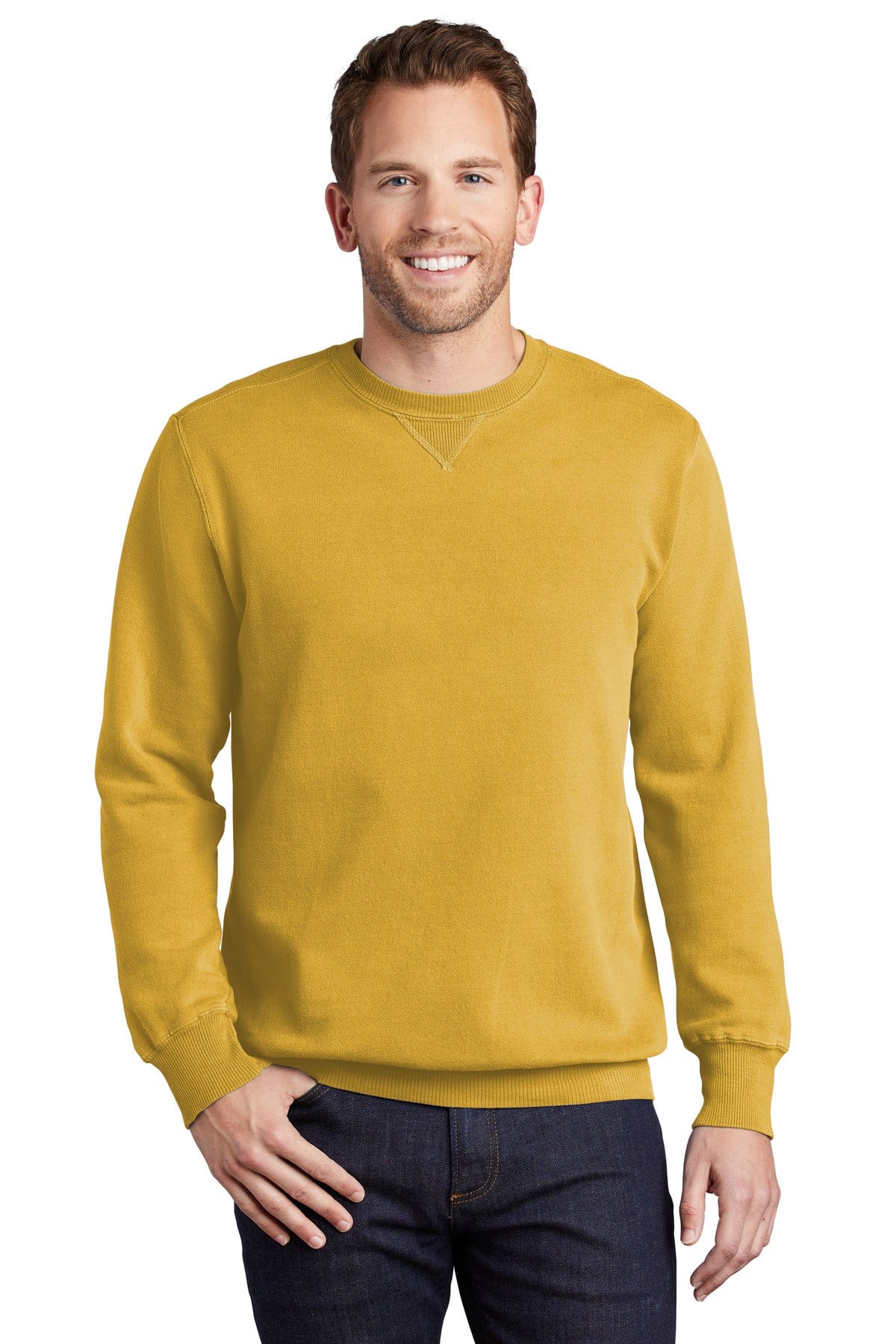 Port & Company Sweatshirts/Fleece S / Dijon Port & Company PC098: Beach Wash Garment-Dyed Sweatshirt