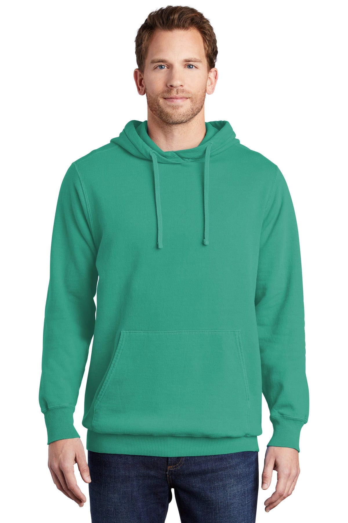 Port & Company Sweatshirts/Fleece XL / Peacock Port & Company PC098H: Beach Wash Garment-Dyed Pullover Hooded Sweatshirt