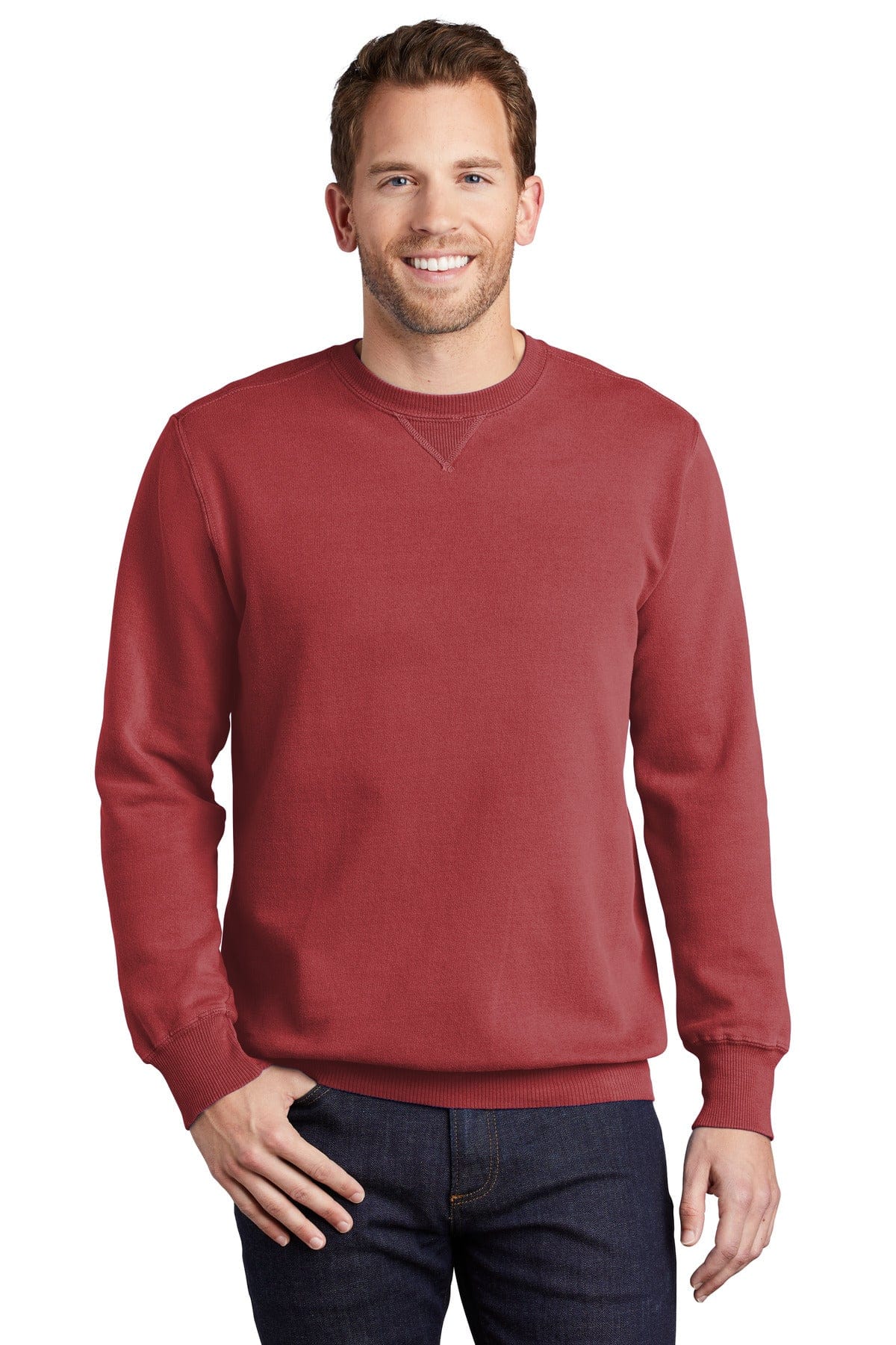 Port & Company Sweatshirts/Fleece S / Red Rock Port & Company PC098: Beach Wash Garment-Dyed Sweatshirt