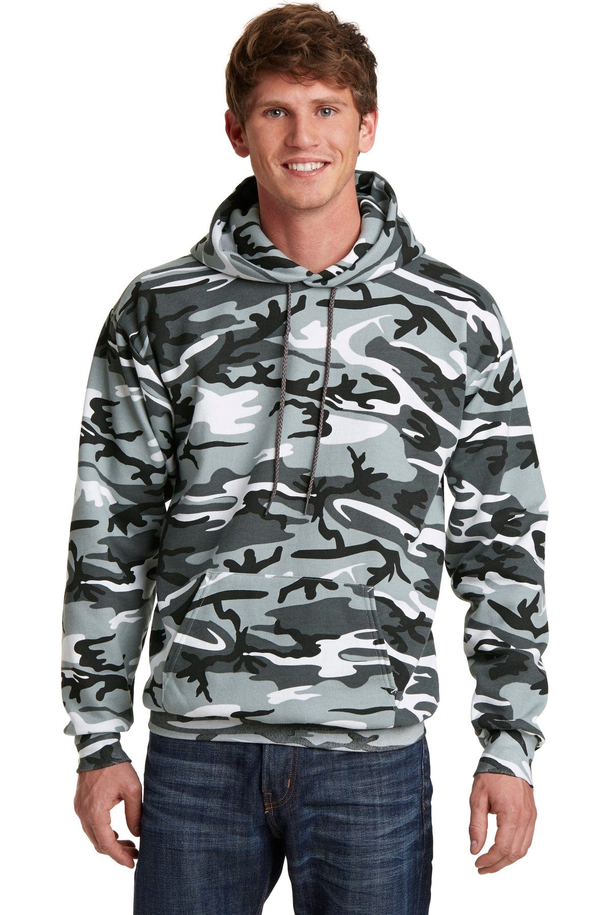Port & Company Sweatshirts/Fleece S / Winter Camo Port & Company PC78HC: Core Fleece Camo Pullover Hooded Sweatshirt
